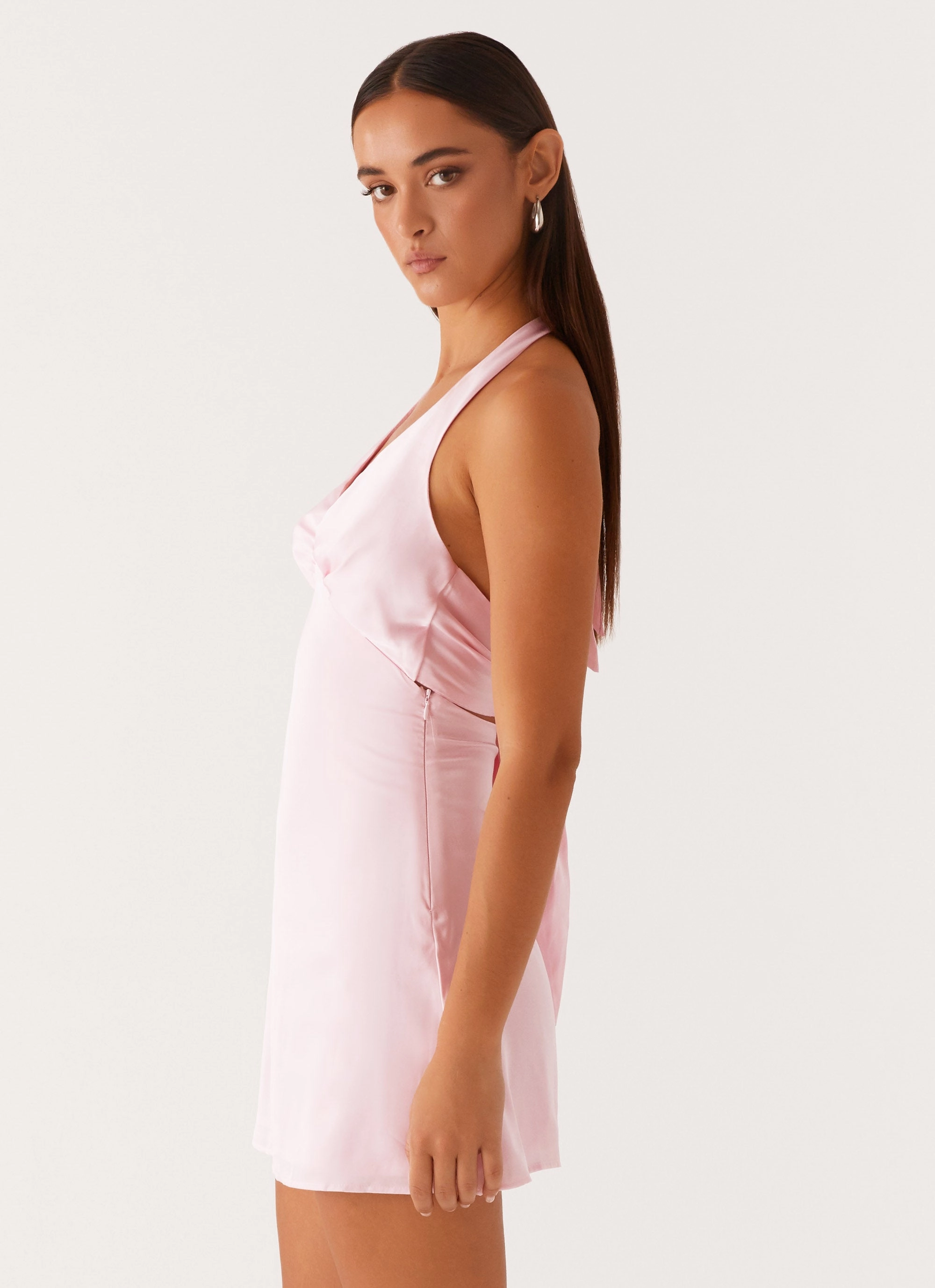 Design Detail Heavy Hearted Mini Dress - Pink