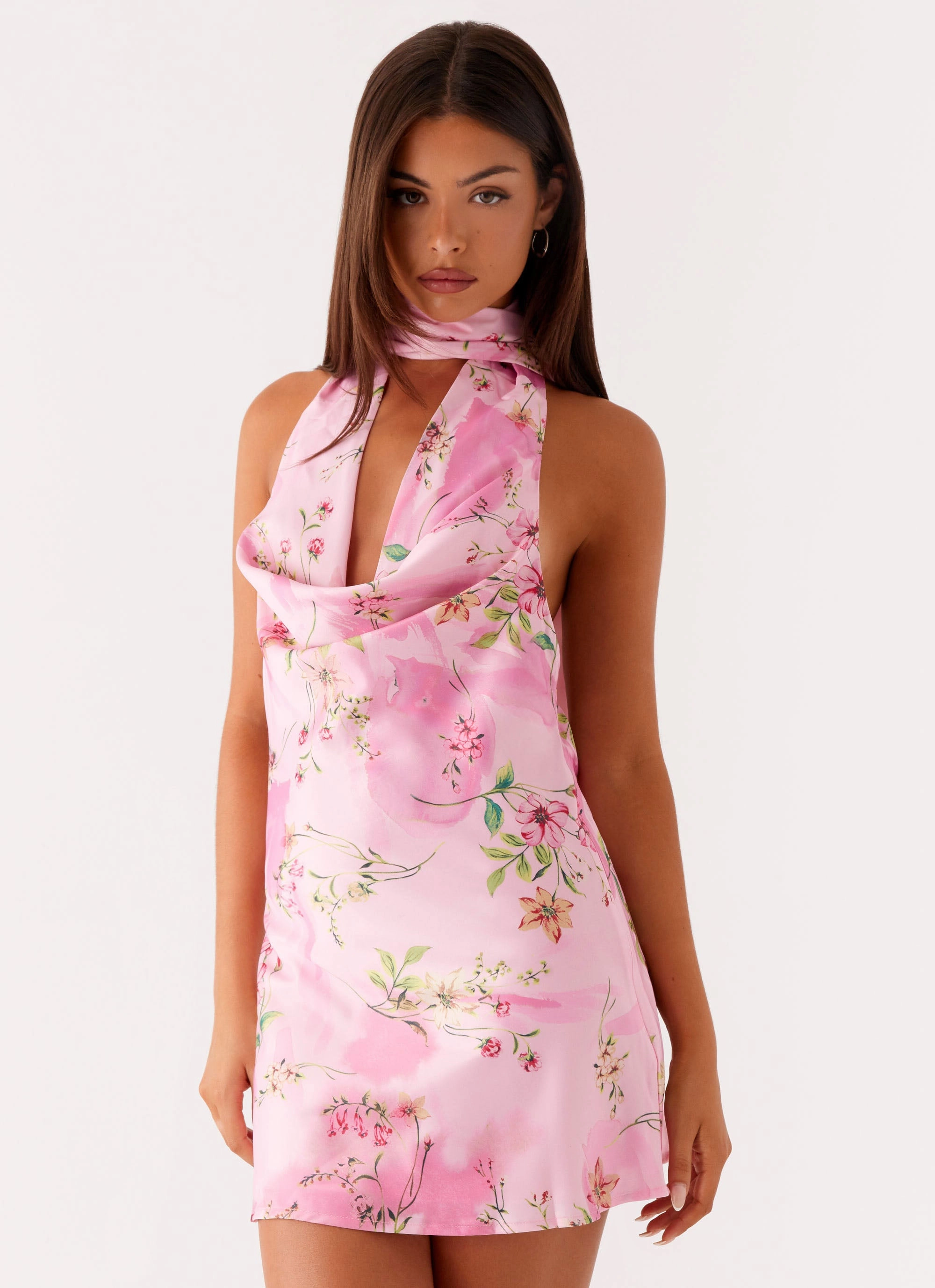 Feminine Charm Heidi Mini Dress - Pink Floral