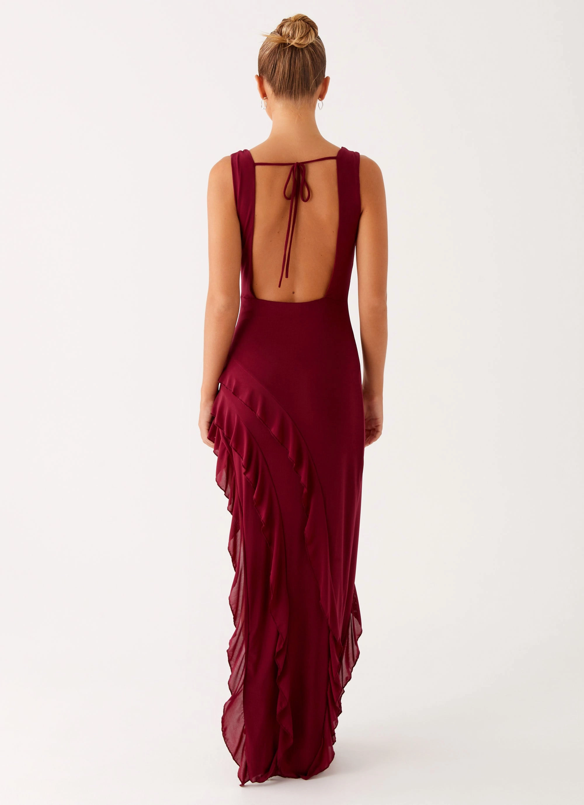 Hendrix Maxi Dress - Raspberry Wine Stylish Layering Casual Must-Have