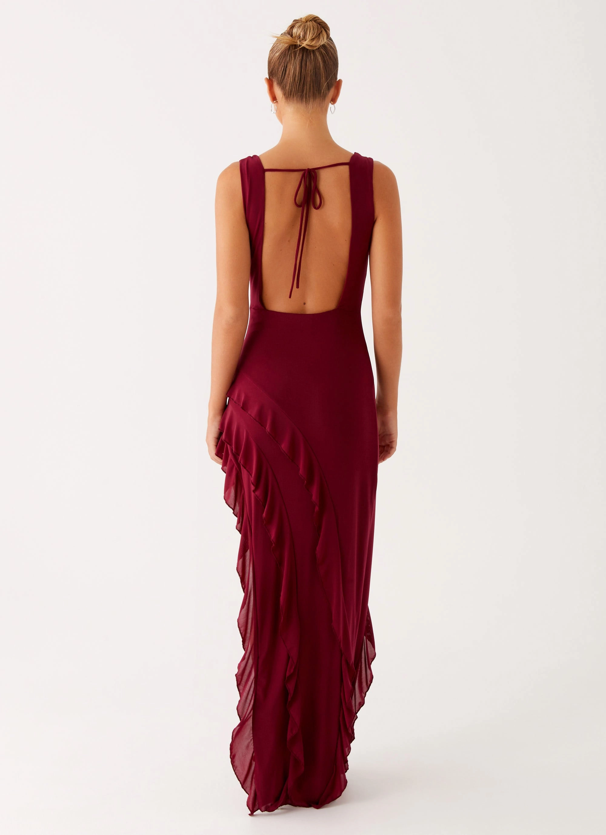 Hendrix Maxi Dress - Raspberry Wine Plus Fit