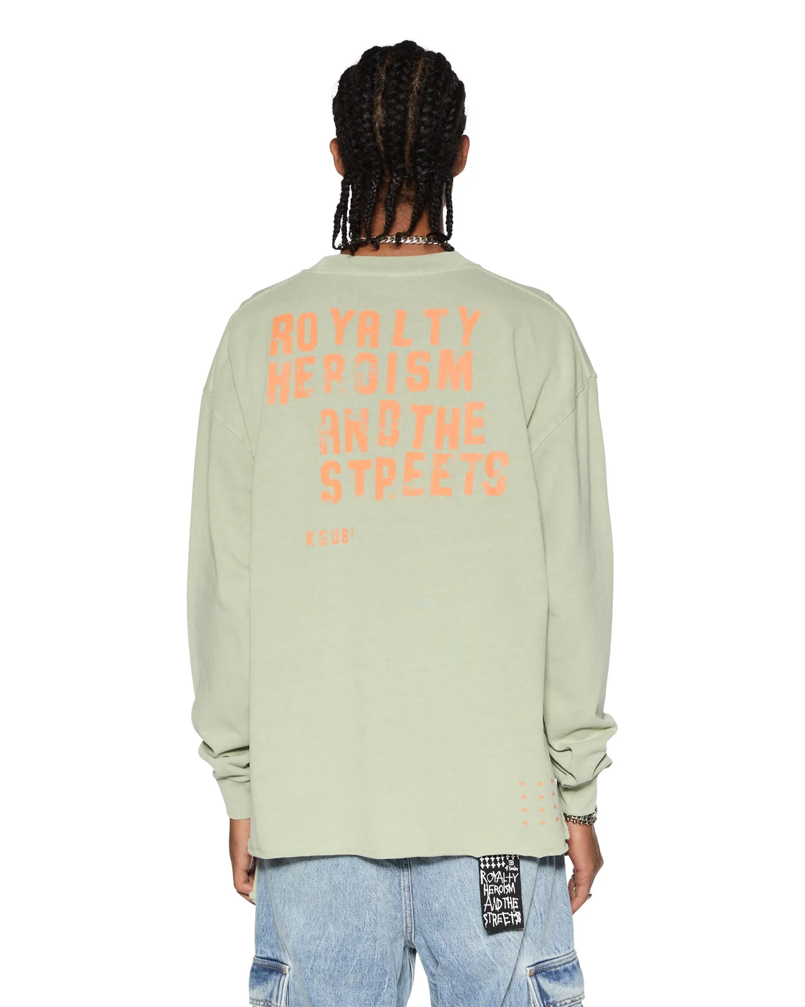 HERO EKCESS LS TEE GRASS Layered Protection Shrinkage Prevention Treatment