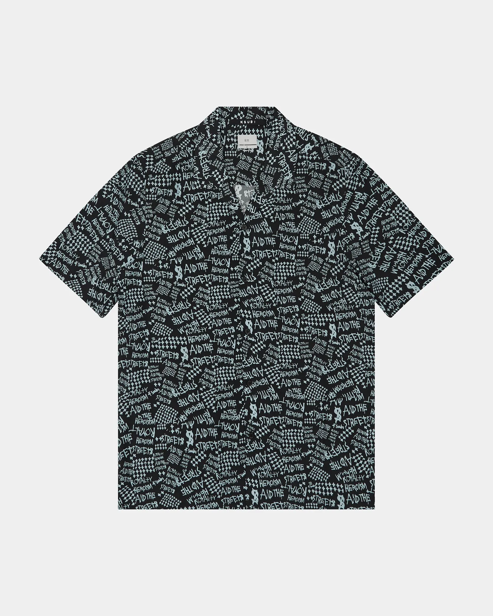 UVProtective Coating HEROISM SS SHIRT BLACK RibbedCollar