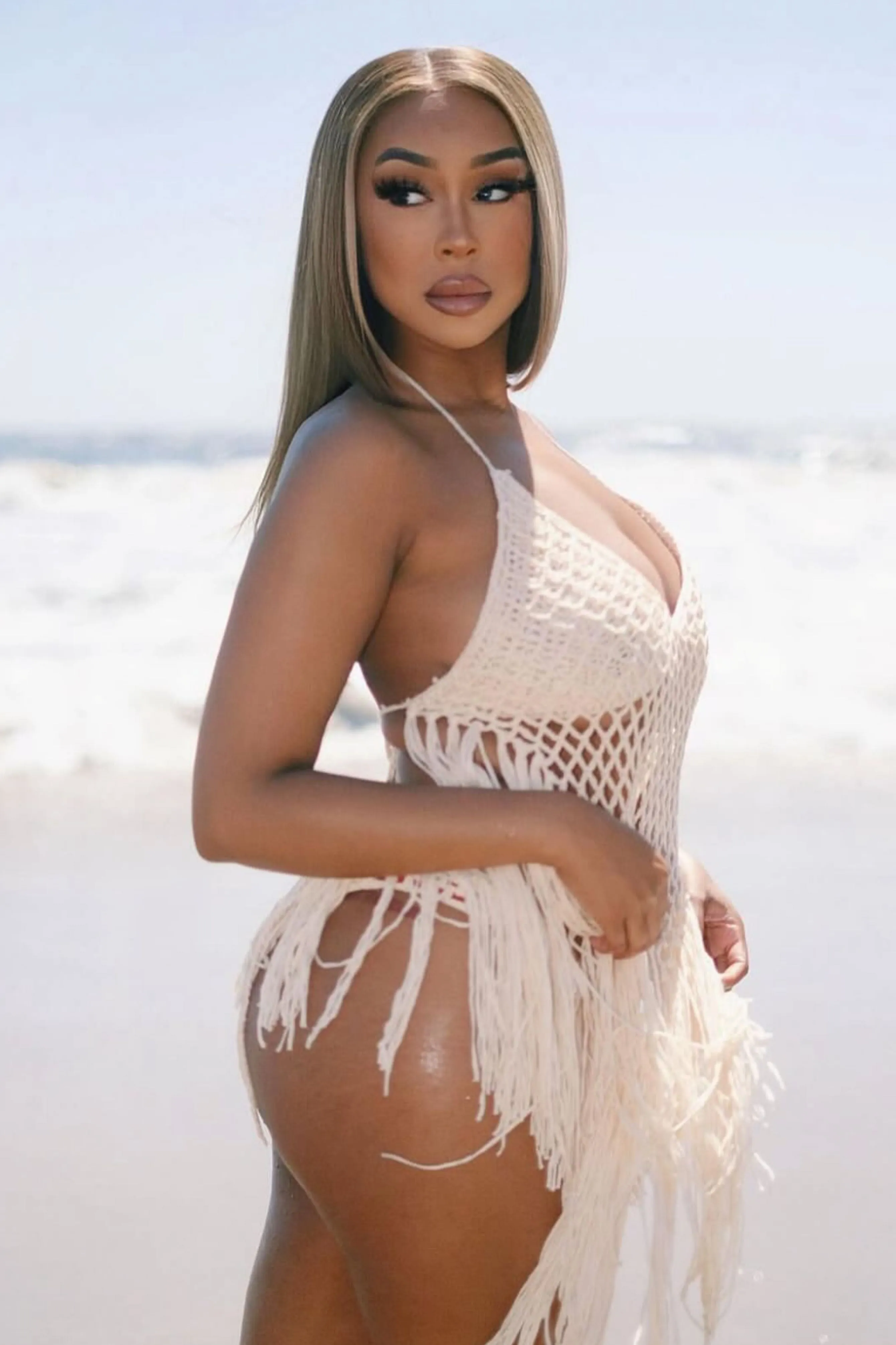 Hidden Pocket Design Hailey Crochet 2 Piece Sunsuit SET StretchComfort