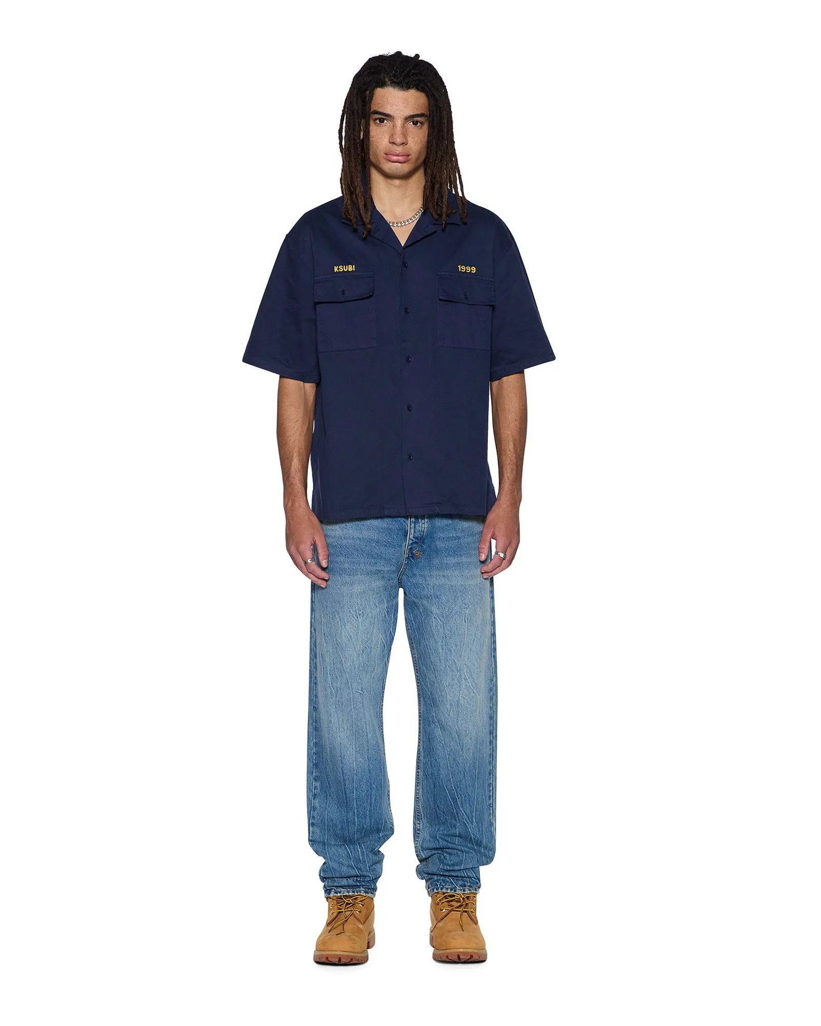 MEKANIK BOILER SS SHIRT INK BLUE Clean Finish