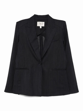 Unlined Husband Blazer in Midnight/White Indoor