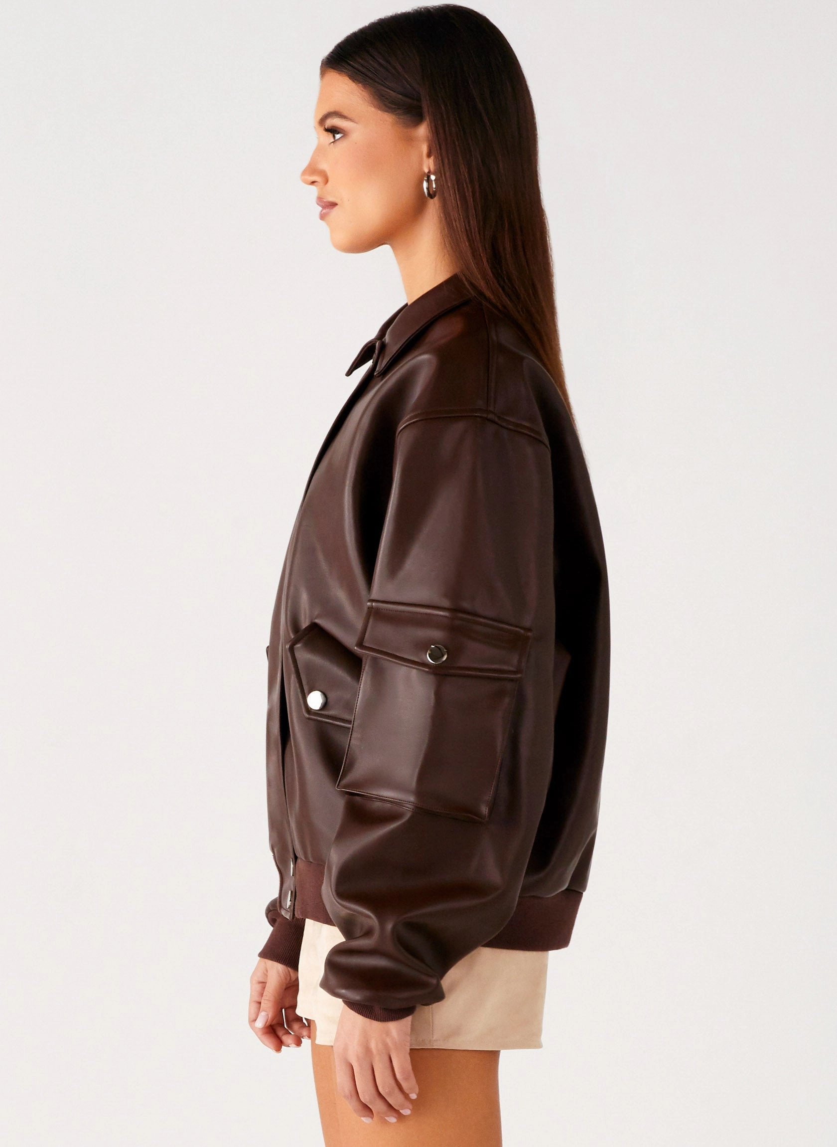 Indara Bomber Jacket - Chocolate Storm Shield