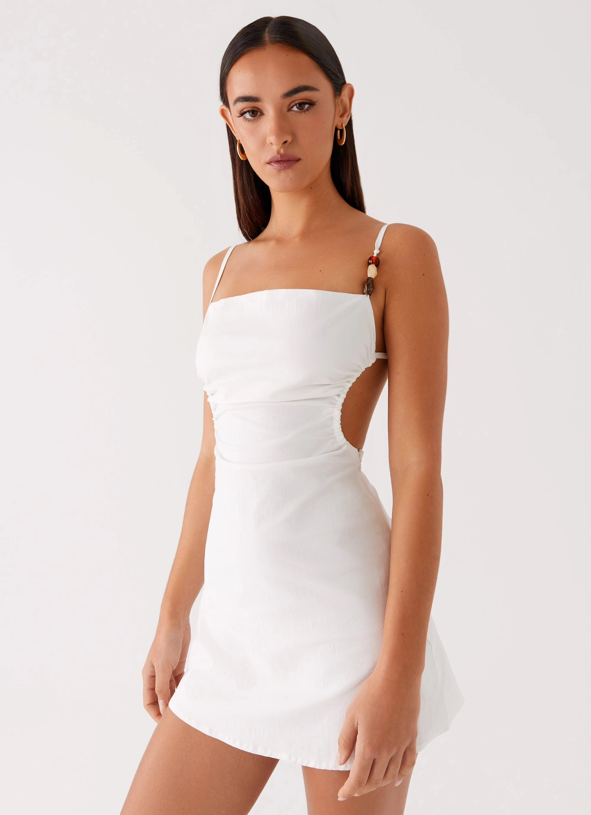 Marlon Mini Dress - White Perfect Shape Everyday Use