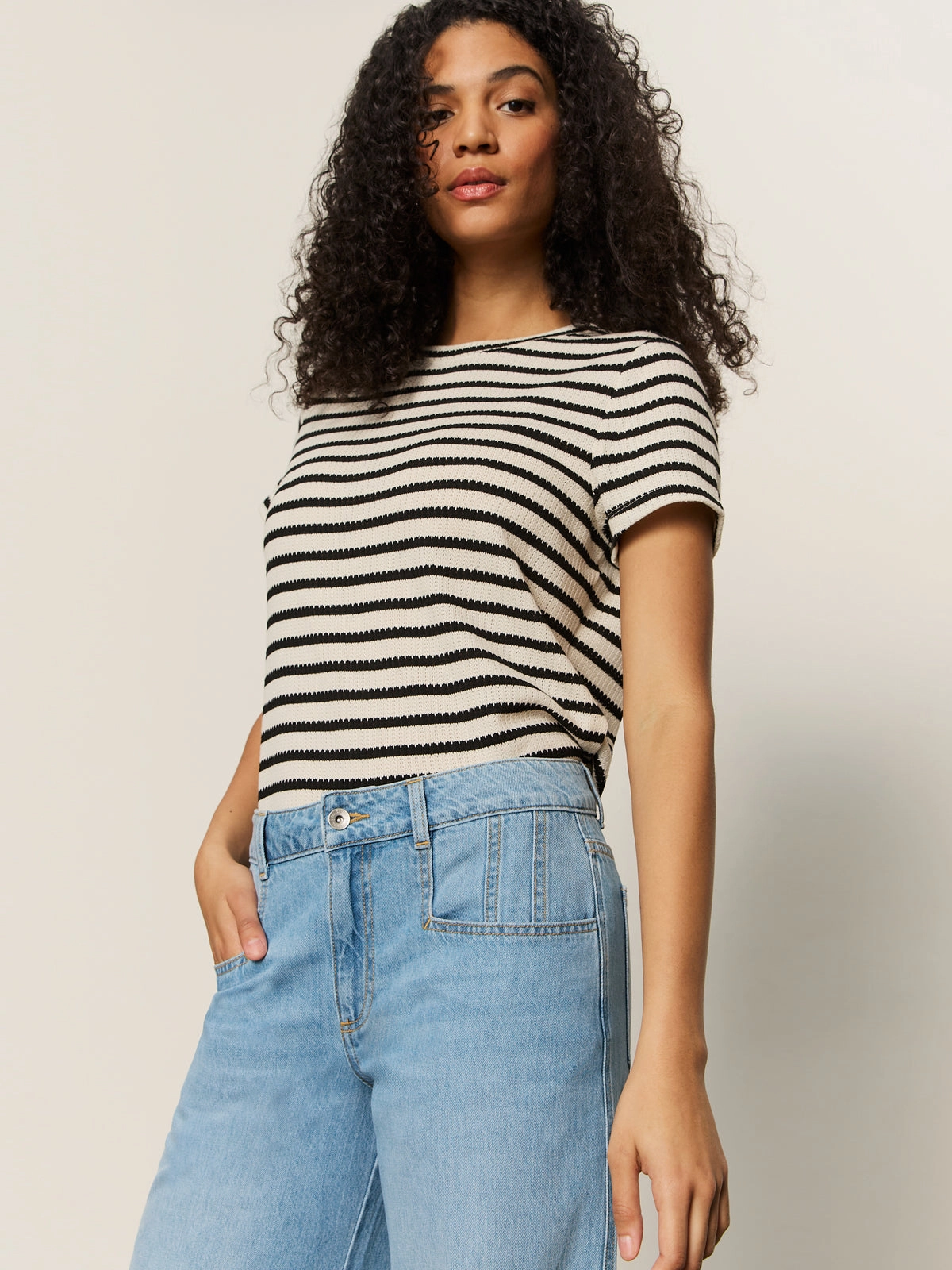 Highland Wide Leg Standard Rise Jeans Sail Away Daily Wear