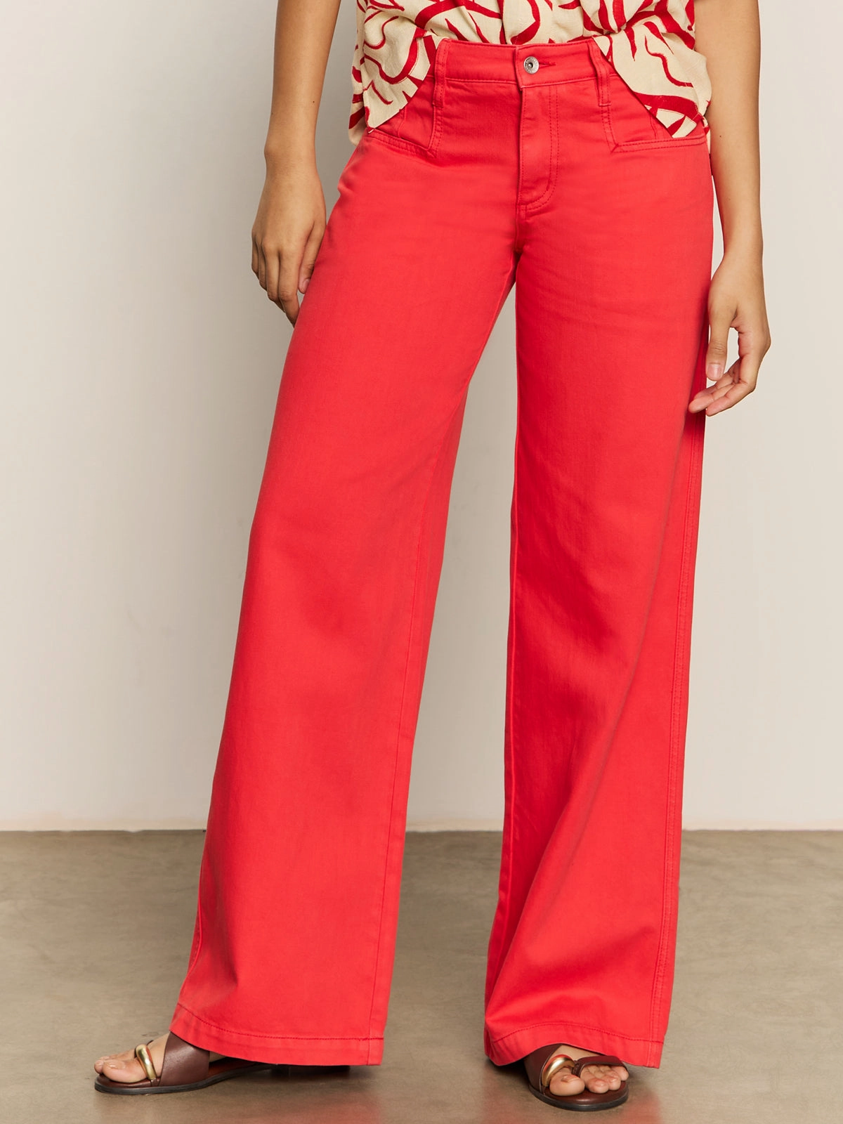 WideNeckOpening Highland Wide Leg Standard Rise Pant Cayenne