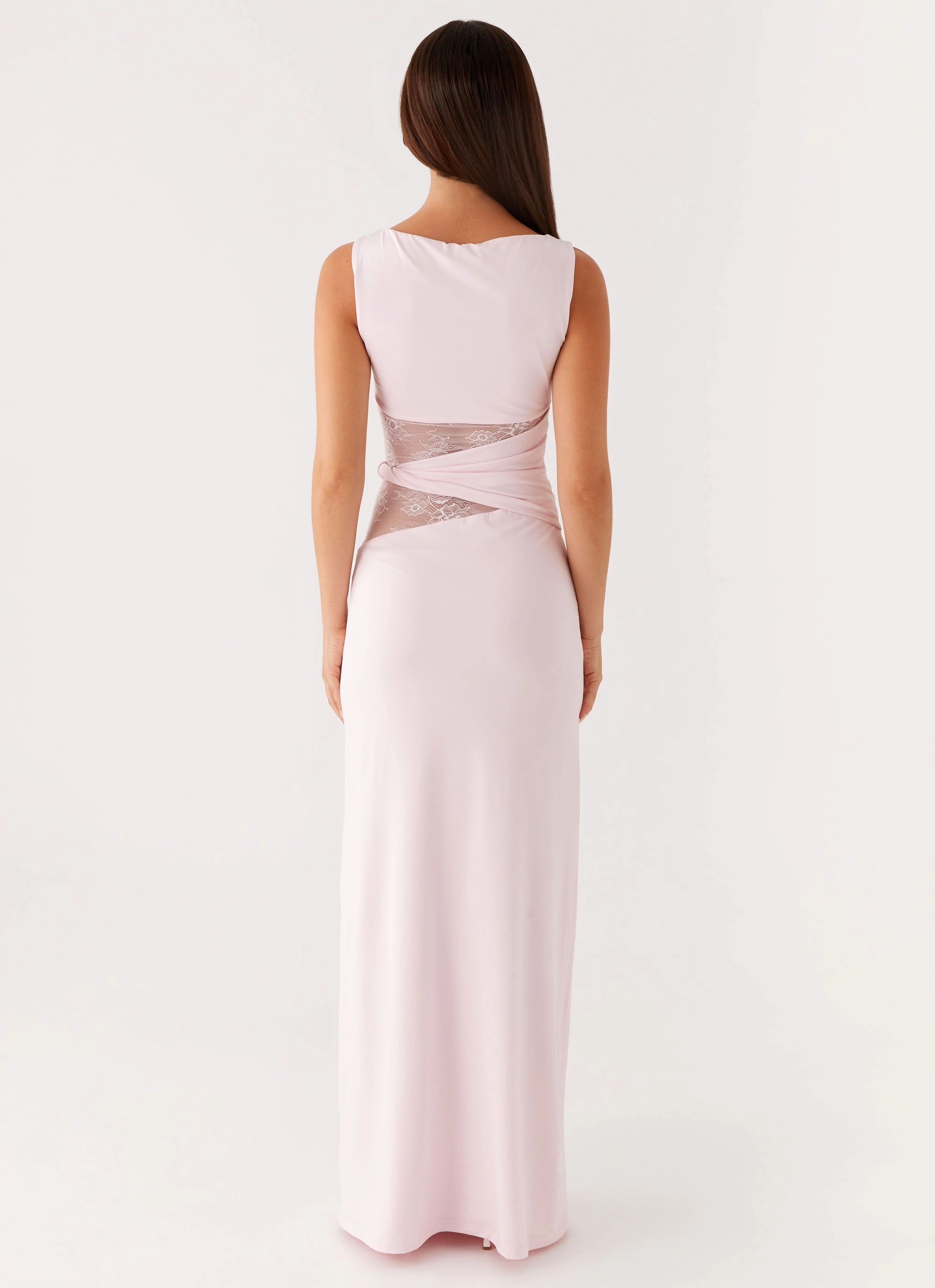 Sculpted Detail Karma Maxi Dress - Pink