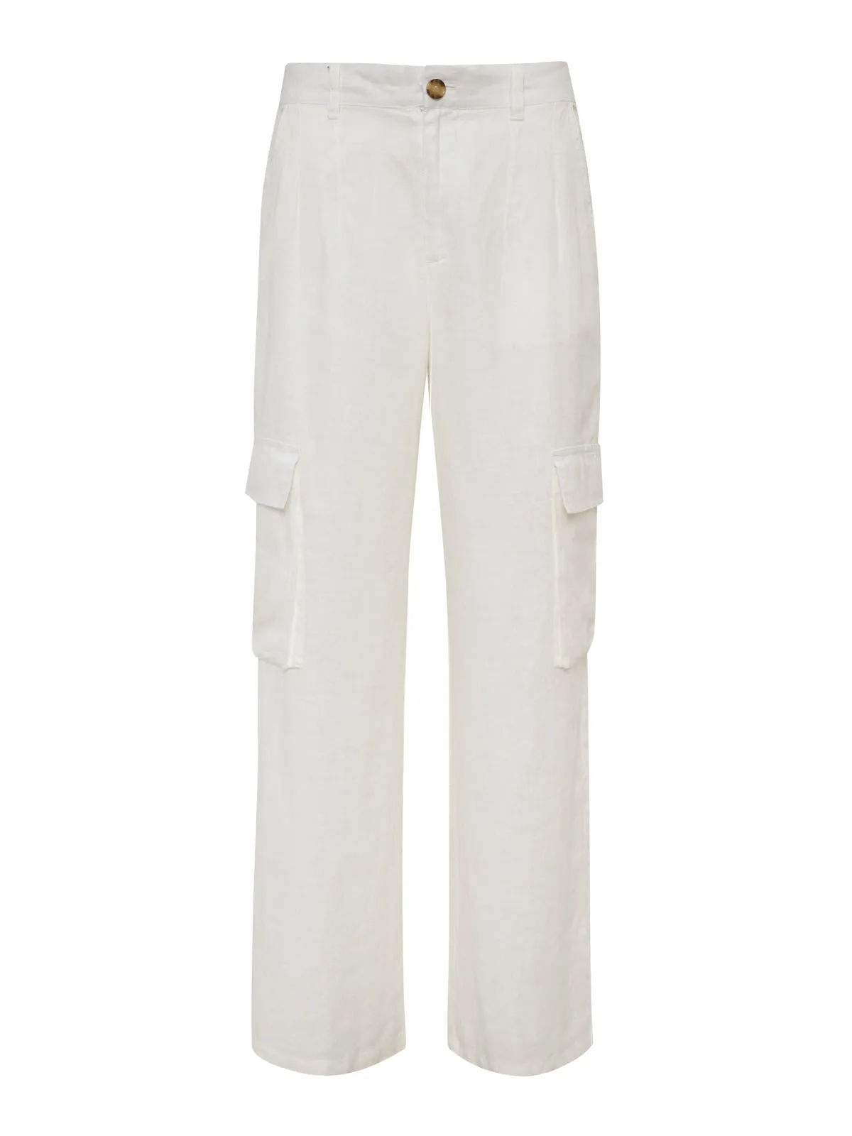 Practical Style Hopper Semi High Rise Cargo Pant Bleached White