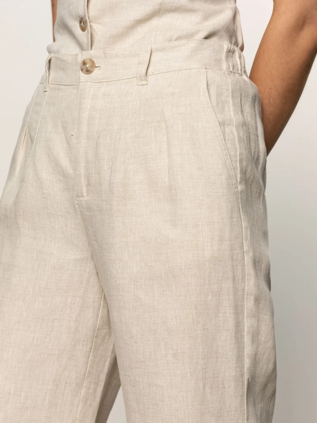 Smart Wear Refined fit Hopper Semi High Rise Pant Flax