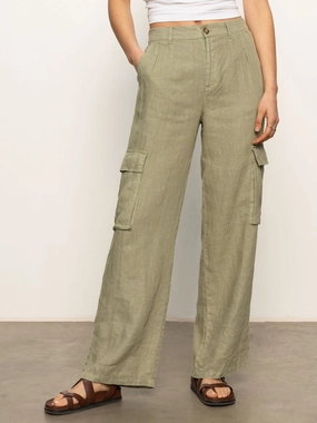 Hopper Semi High Rise Cargo Pant Sage Tagless Design