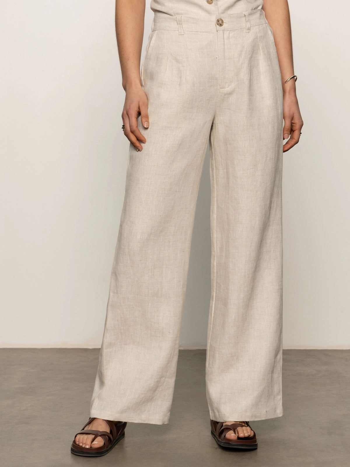 Hopper Semi High Rise Pant Flax Friction Resistant Shoulder