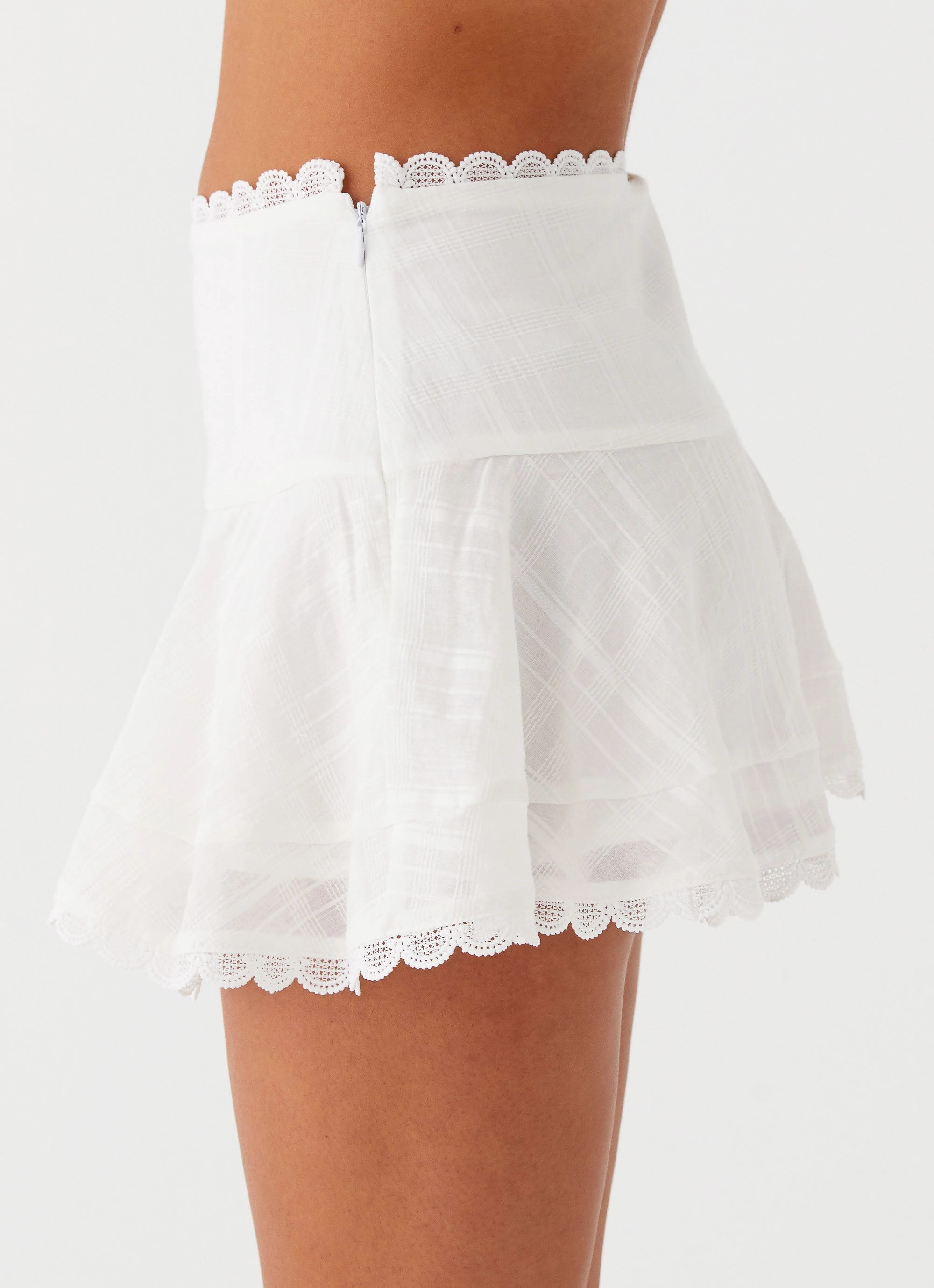 Gentle Comfort Comfort Innovation Hundred Percent Mini Skirt - White
