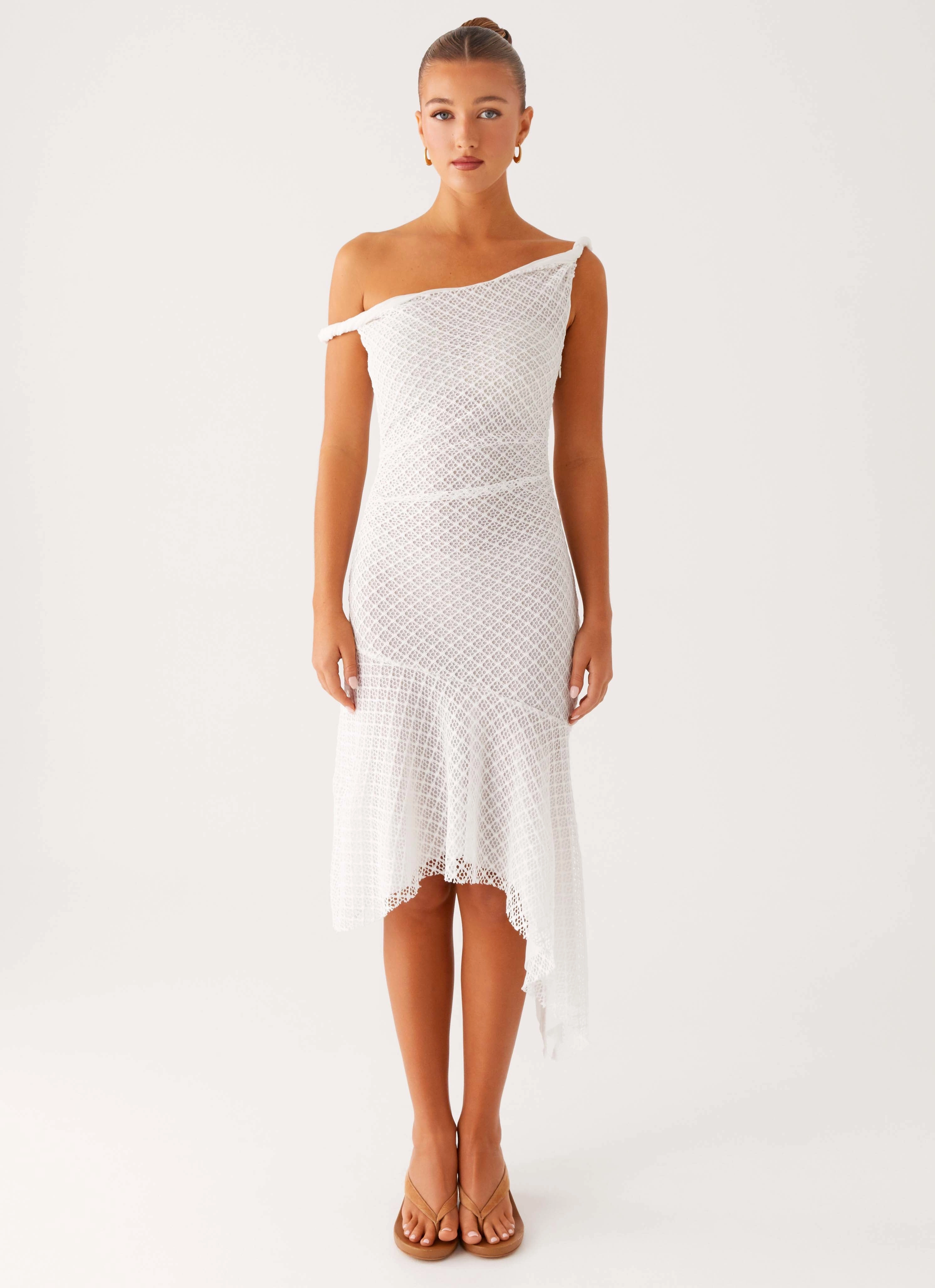 Street Casual Huntah Midi Dress - Ivory