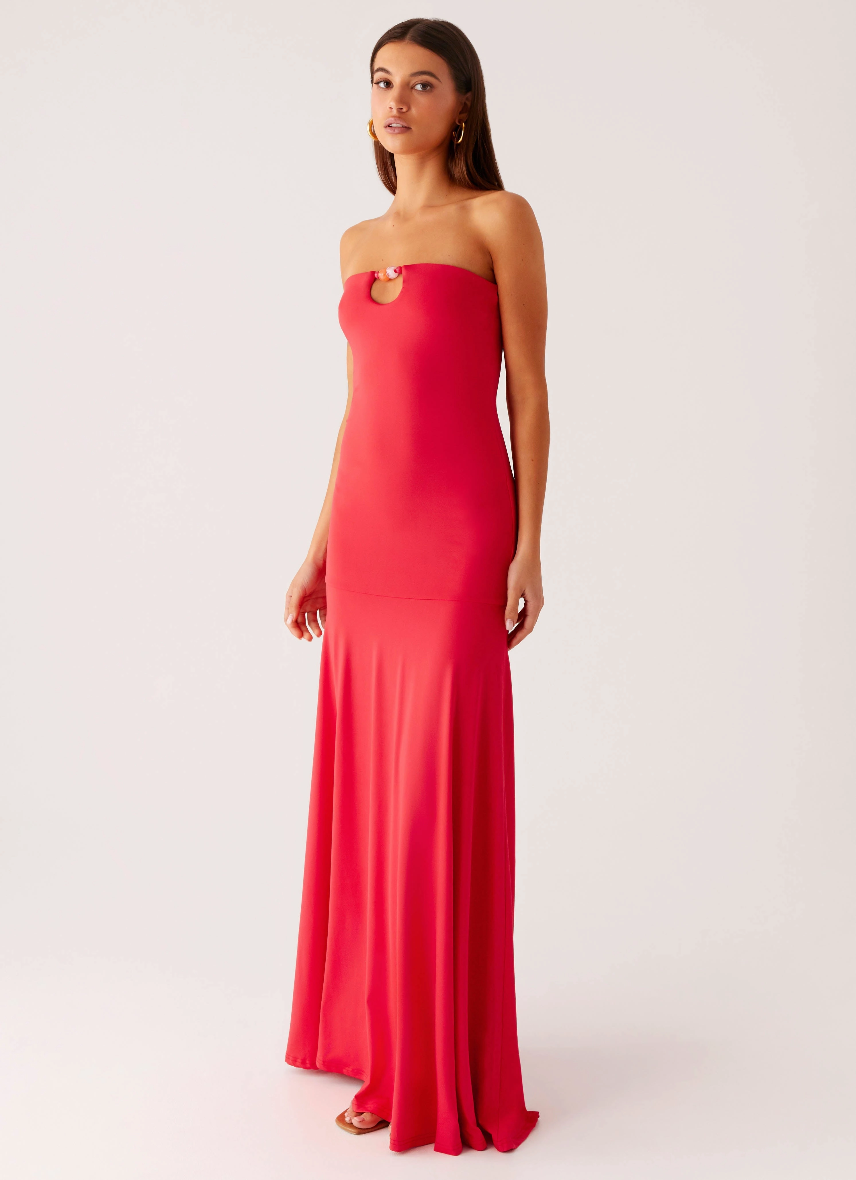 Hurts Like Hell Maxi Dress - Pink Texture Flow
