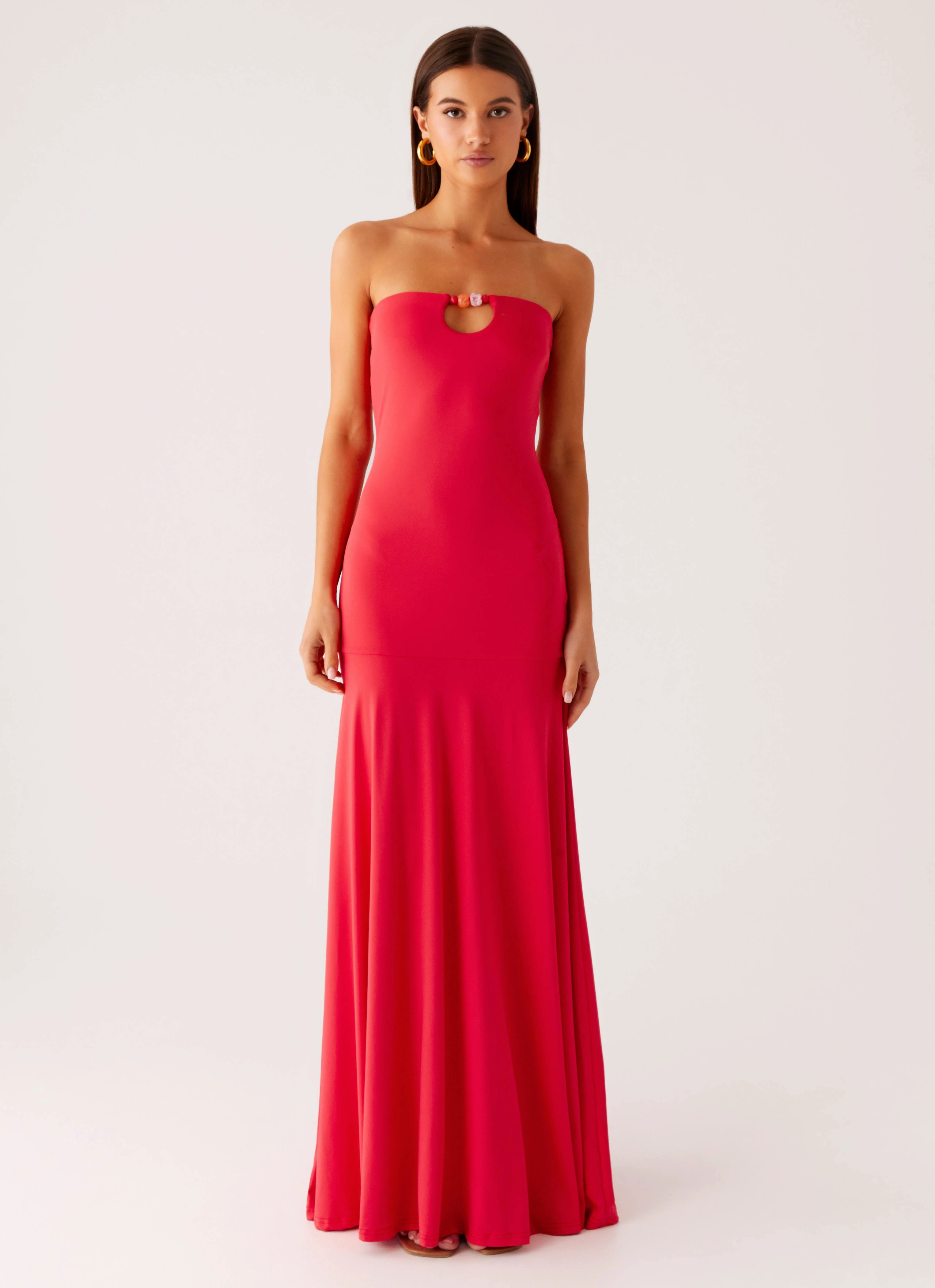 Hurts Like Hell Maxi Dress - Pink Work Appropriate