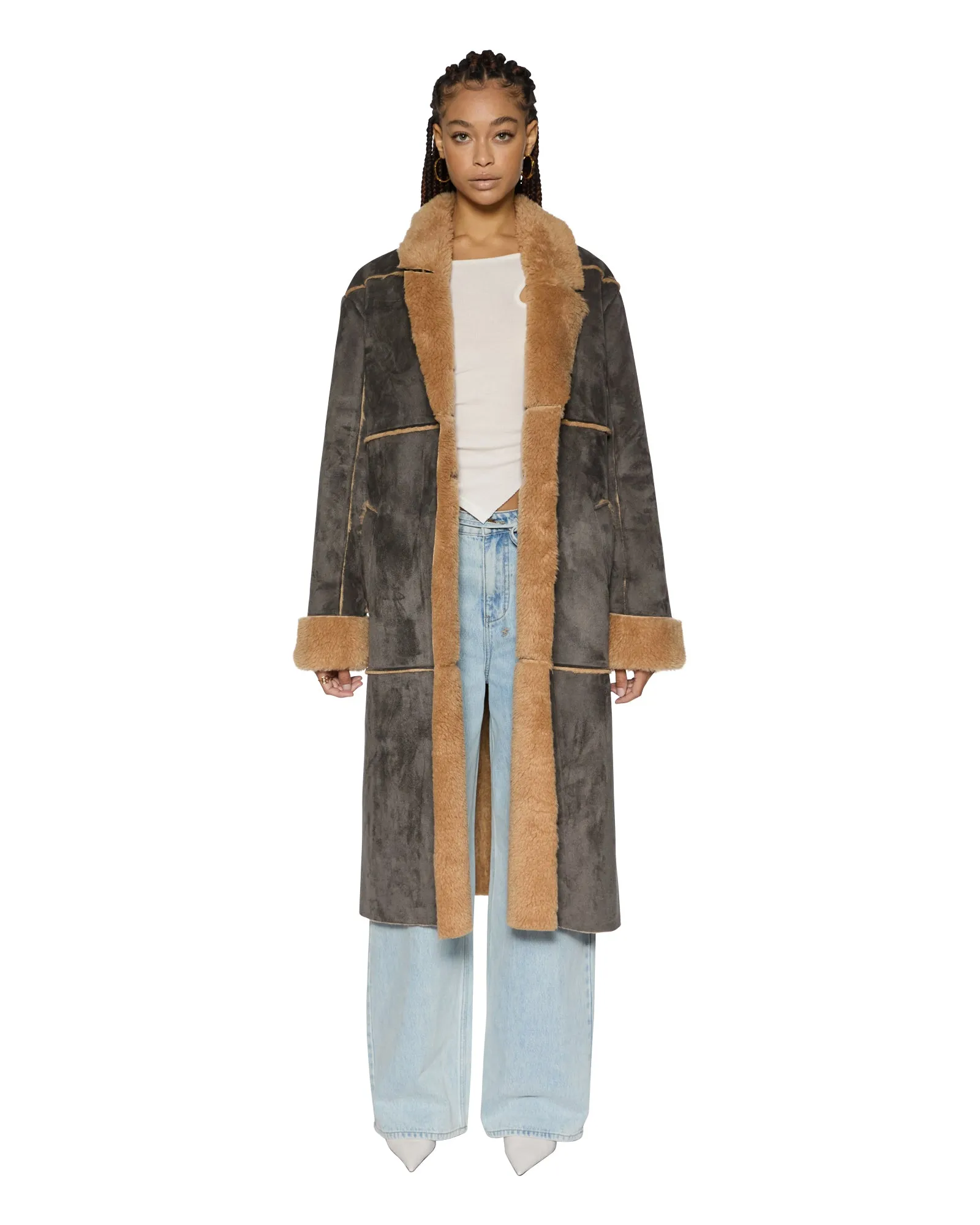 men's fashion CompressionFit HUSTLER COAT STEEL/TAN