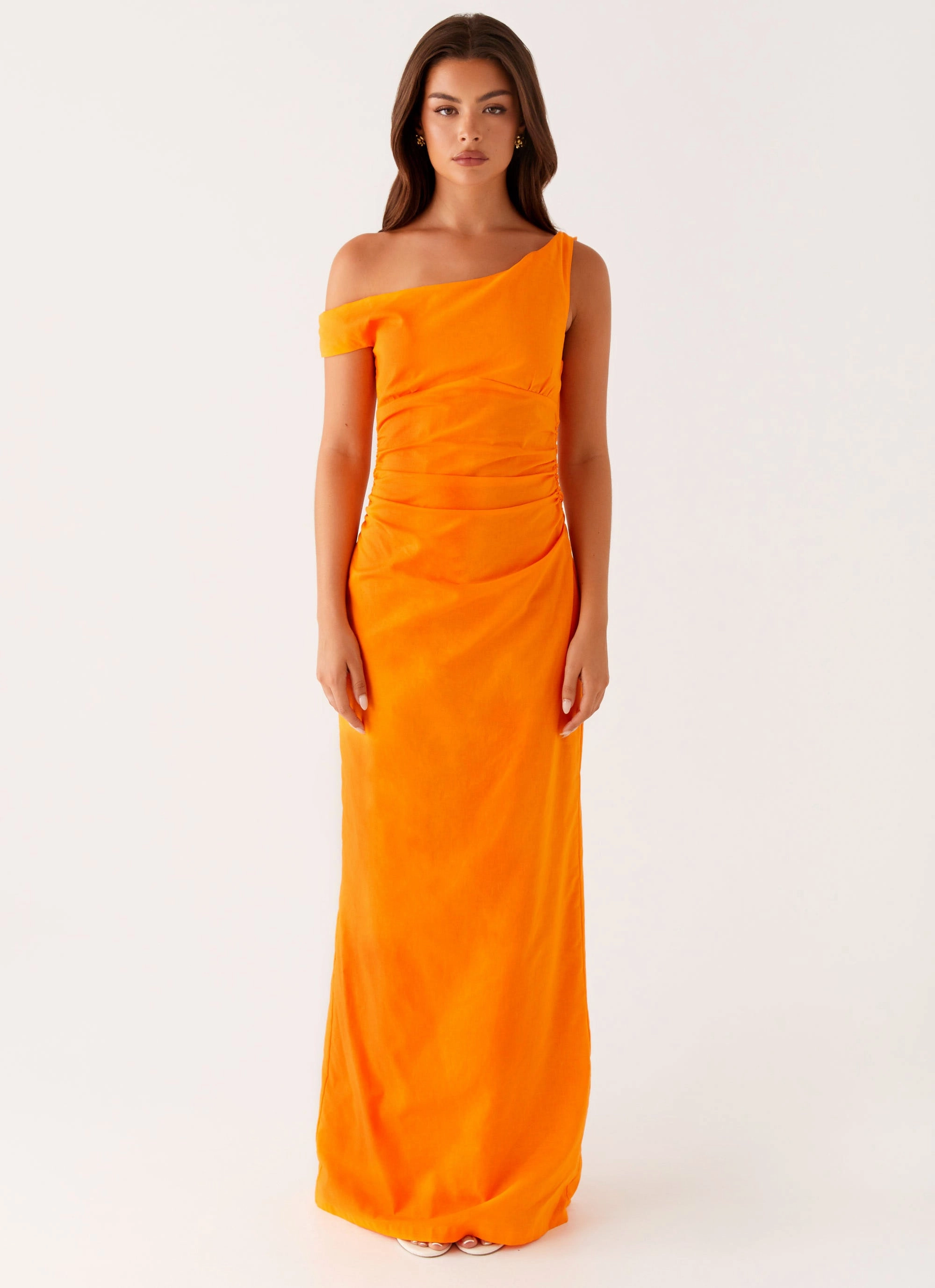 Event Safe Bold Elegance Ignite Maxi Dress - Orange