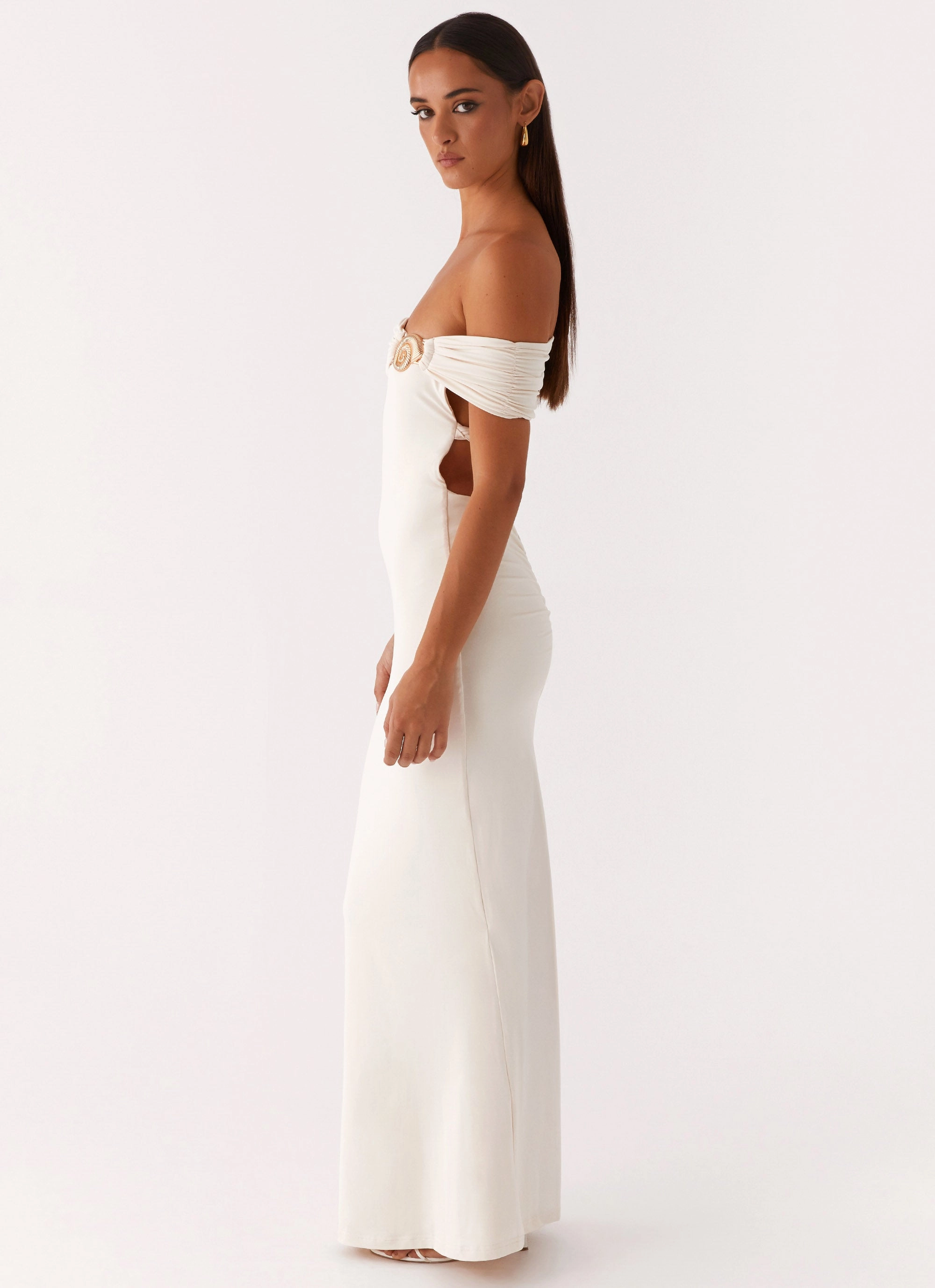 Illusion Maxi Dress - Ivory Cozy Touch