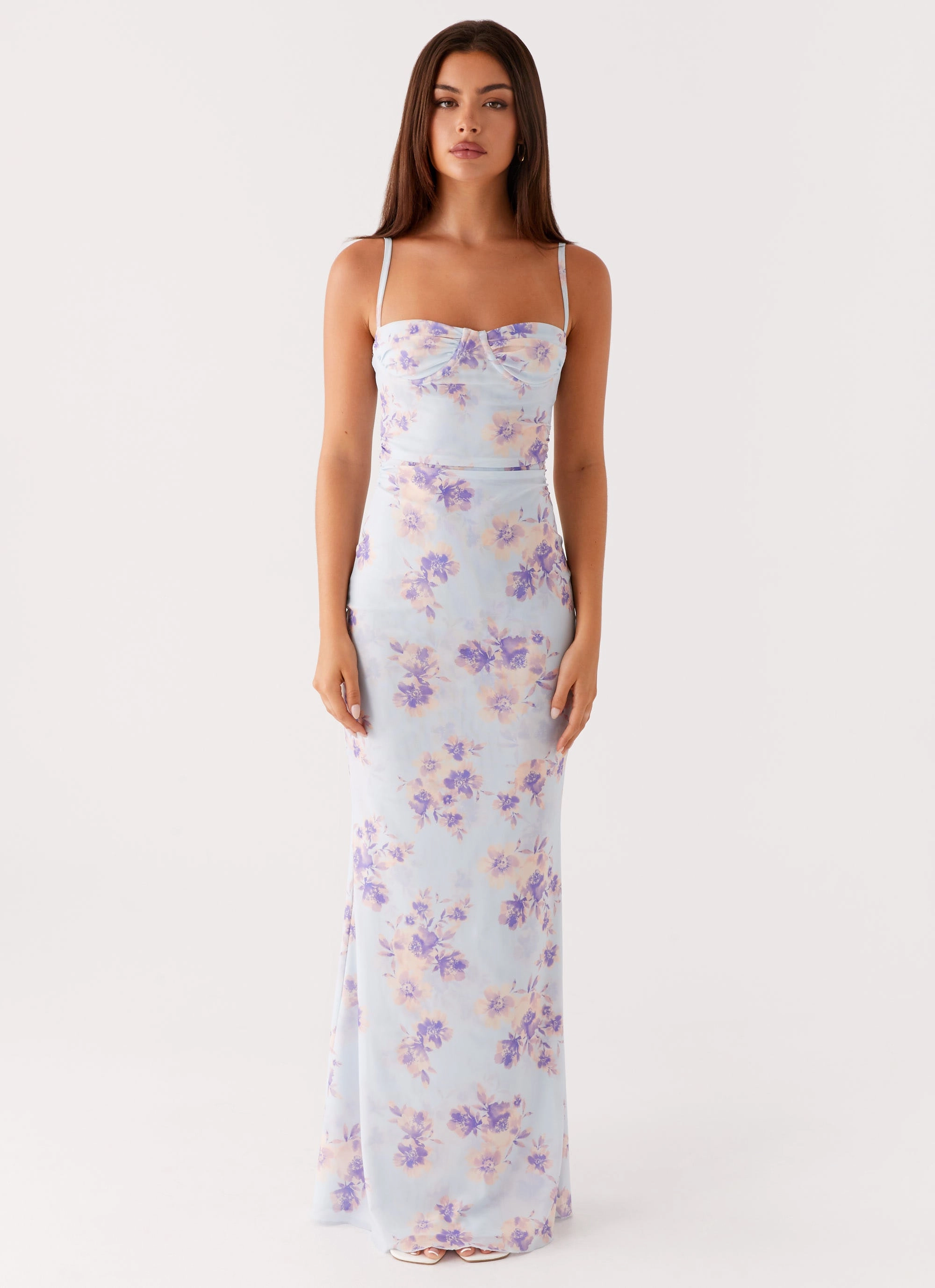 Impress Maxi Dress - Print Scalloped-Edge Life Soft