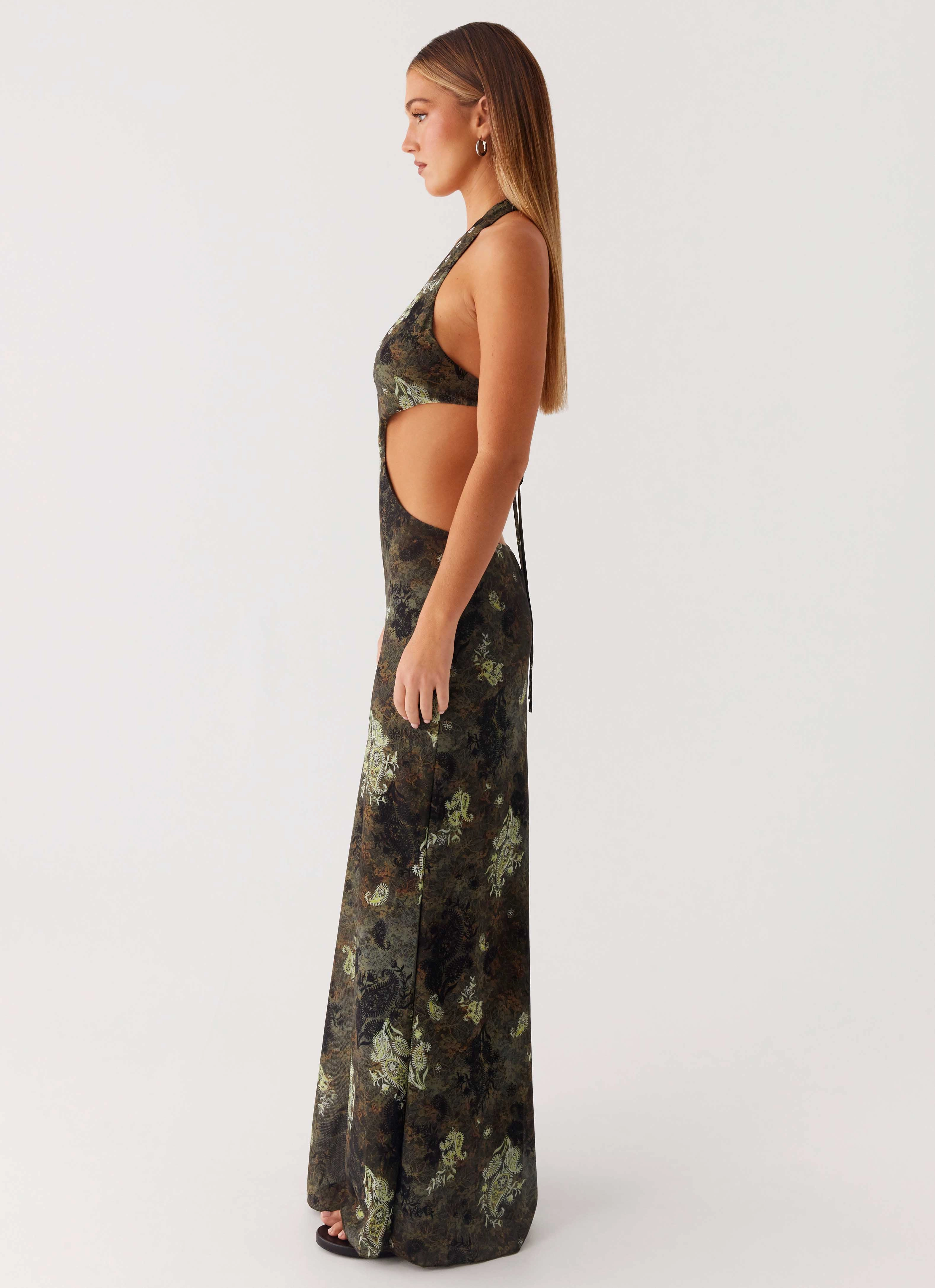 Indra Maxi Dress - Cyber Floral Chilly Day Comfort