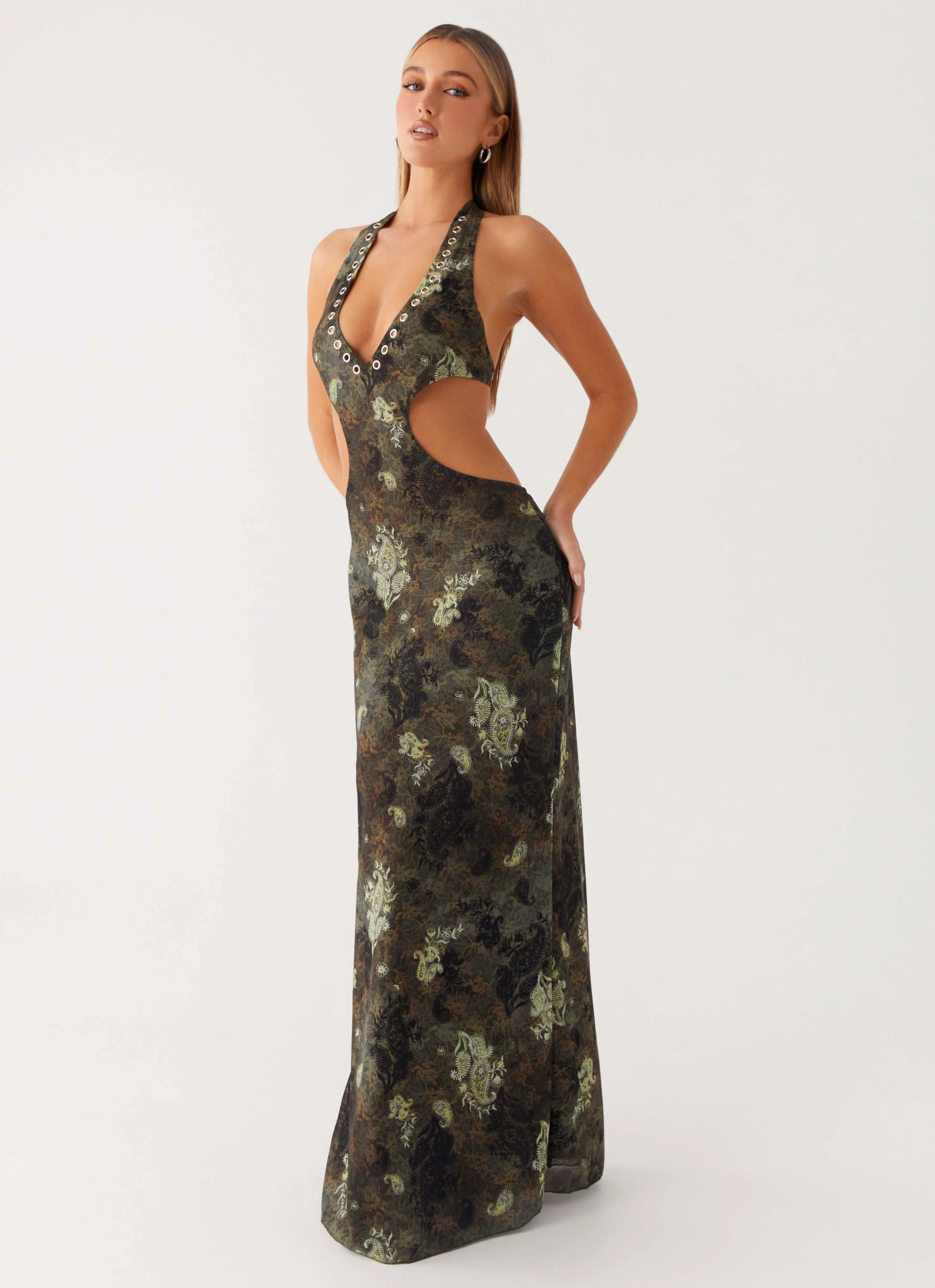 Indra Maxi Dress - Cyber Floral Quick Fit Polished Appearance