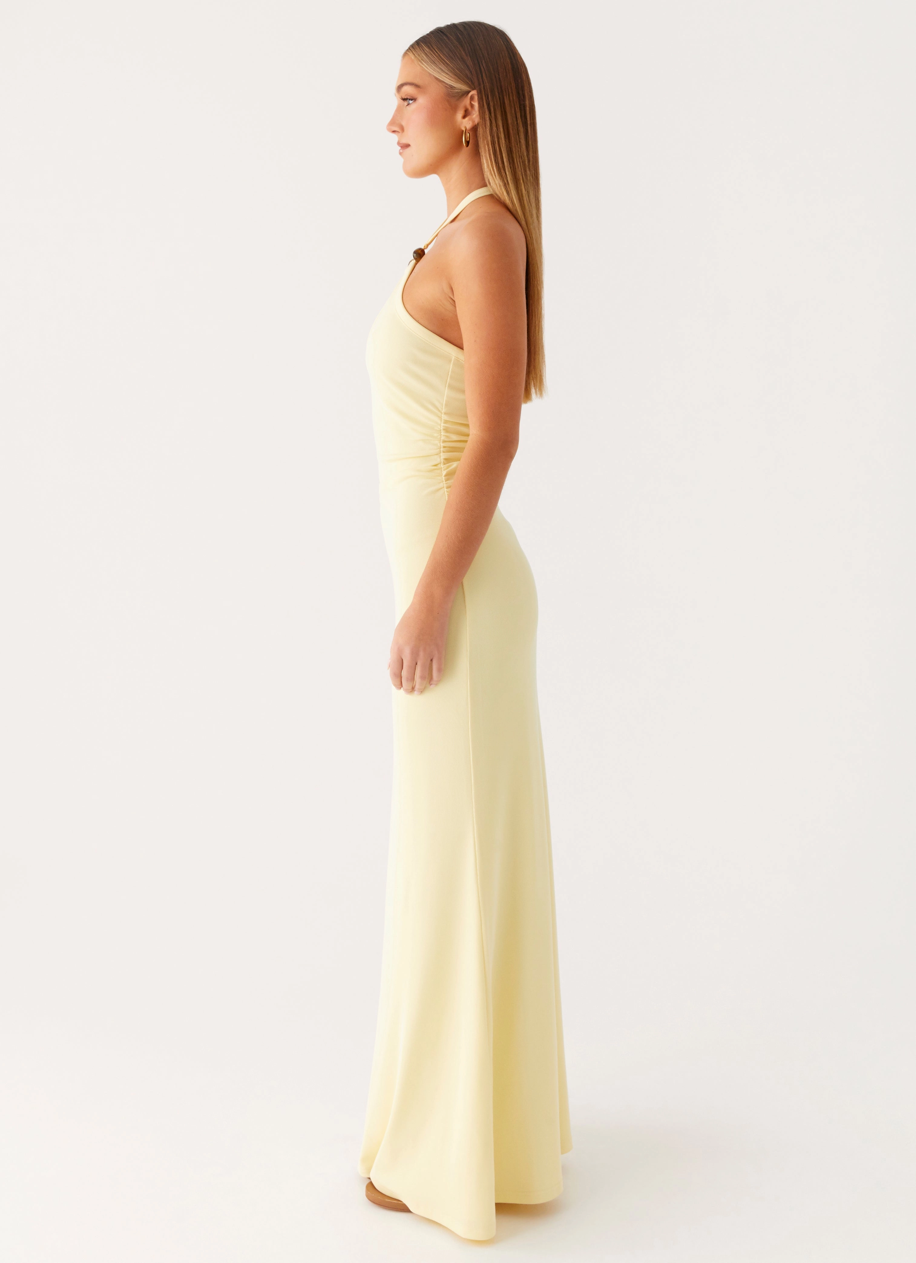 Instant Attraction Maxi Dress - Yellow Sharp Motion Simple formal dress