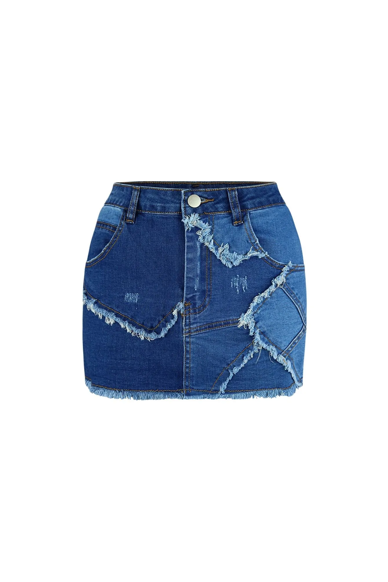 Relaxed Style Into It Denim Low Rise Skirt