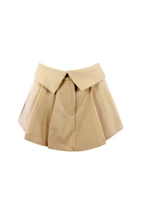 Water - repellent activewear option Irish Cream Pleated Mini Skort