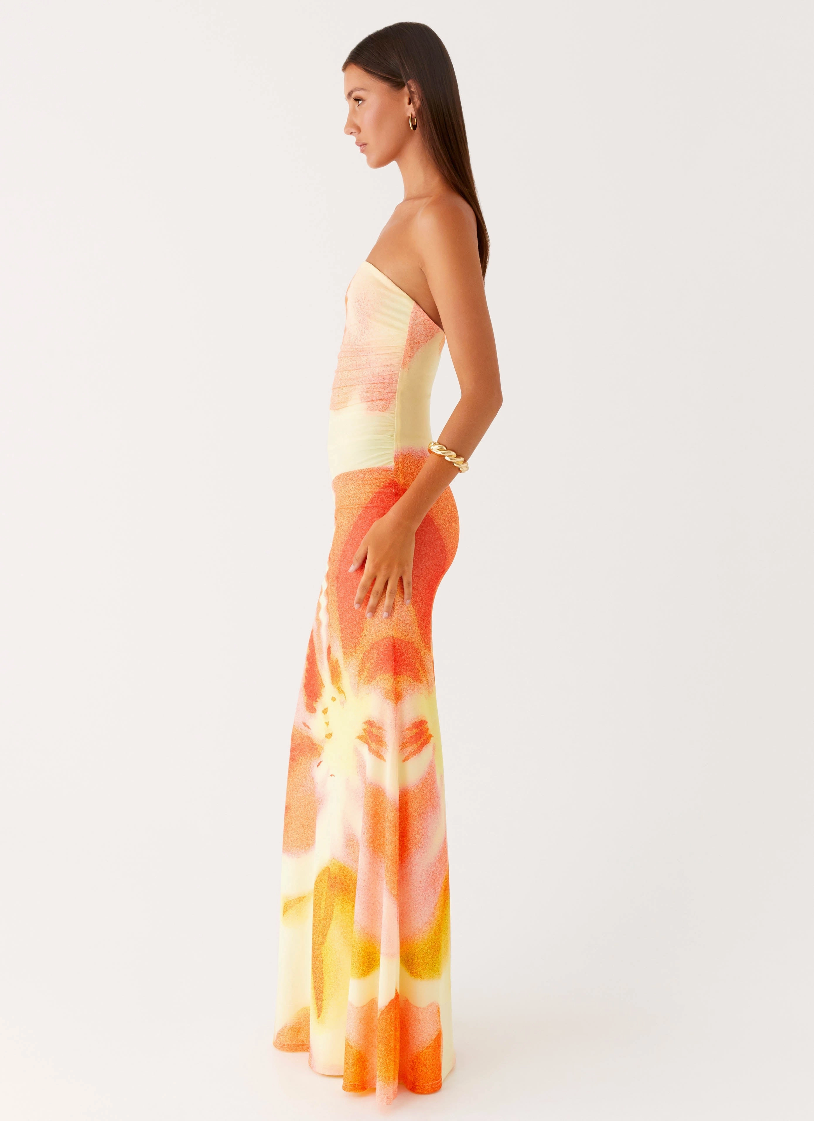 Iroha Strapless Maxi Dress - Mimosa Blossom Clean Edge
