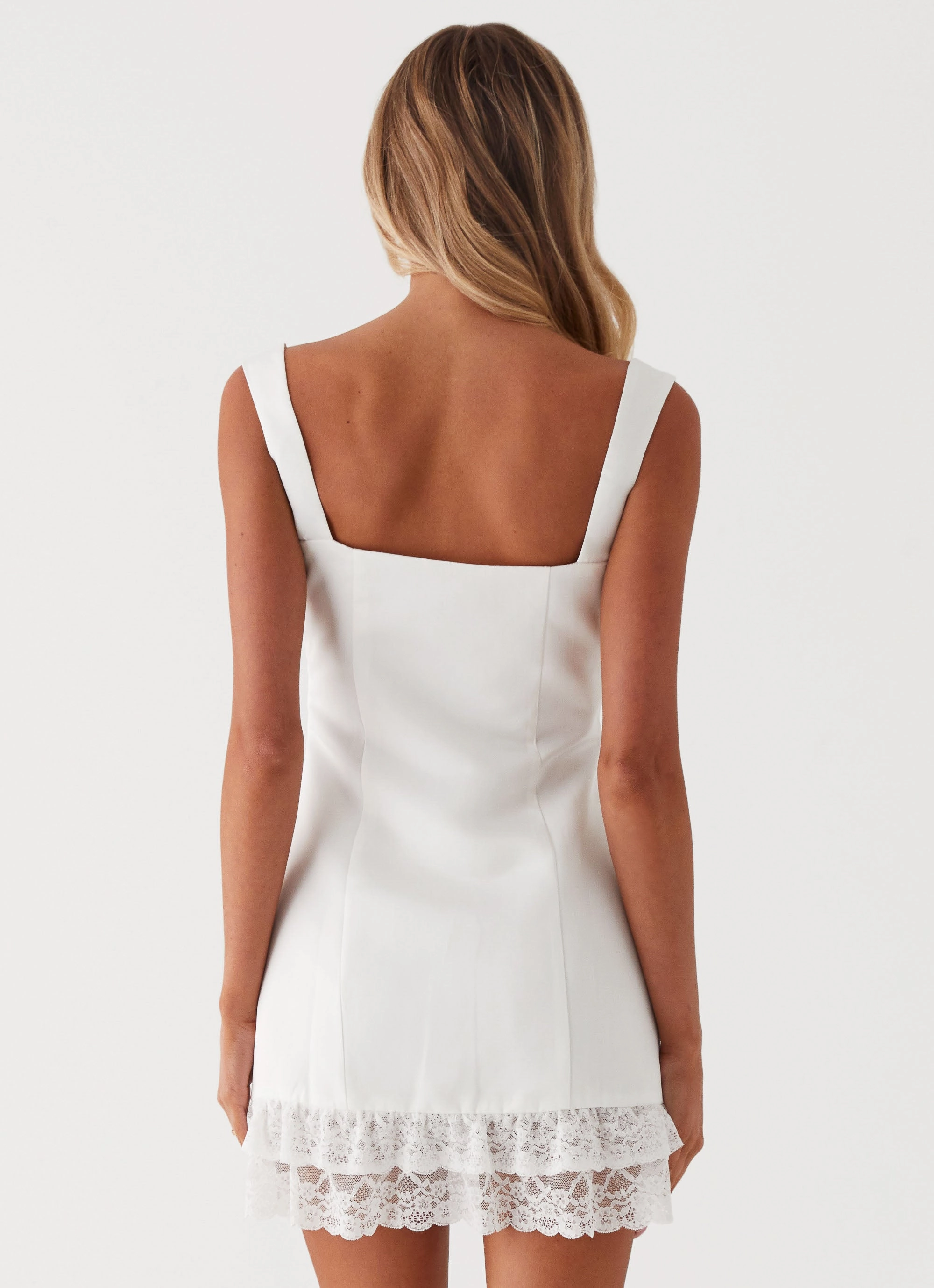 Sophisticated Mood Isadora Lace Mini Dress - White