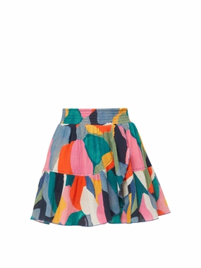 Thermal Regulating Urban Fashion Izzy Skirt In Carta Colorblock