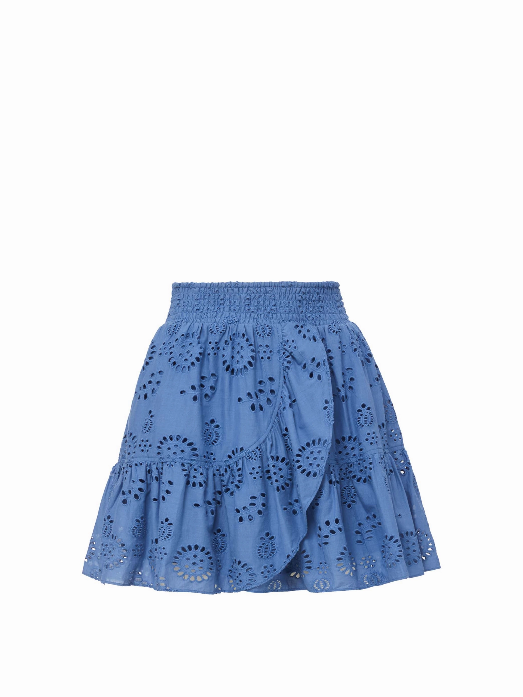 Relaxed Outfit Izzy Skirt In Steel Blue San Andr??s Eyelet