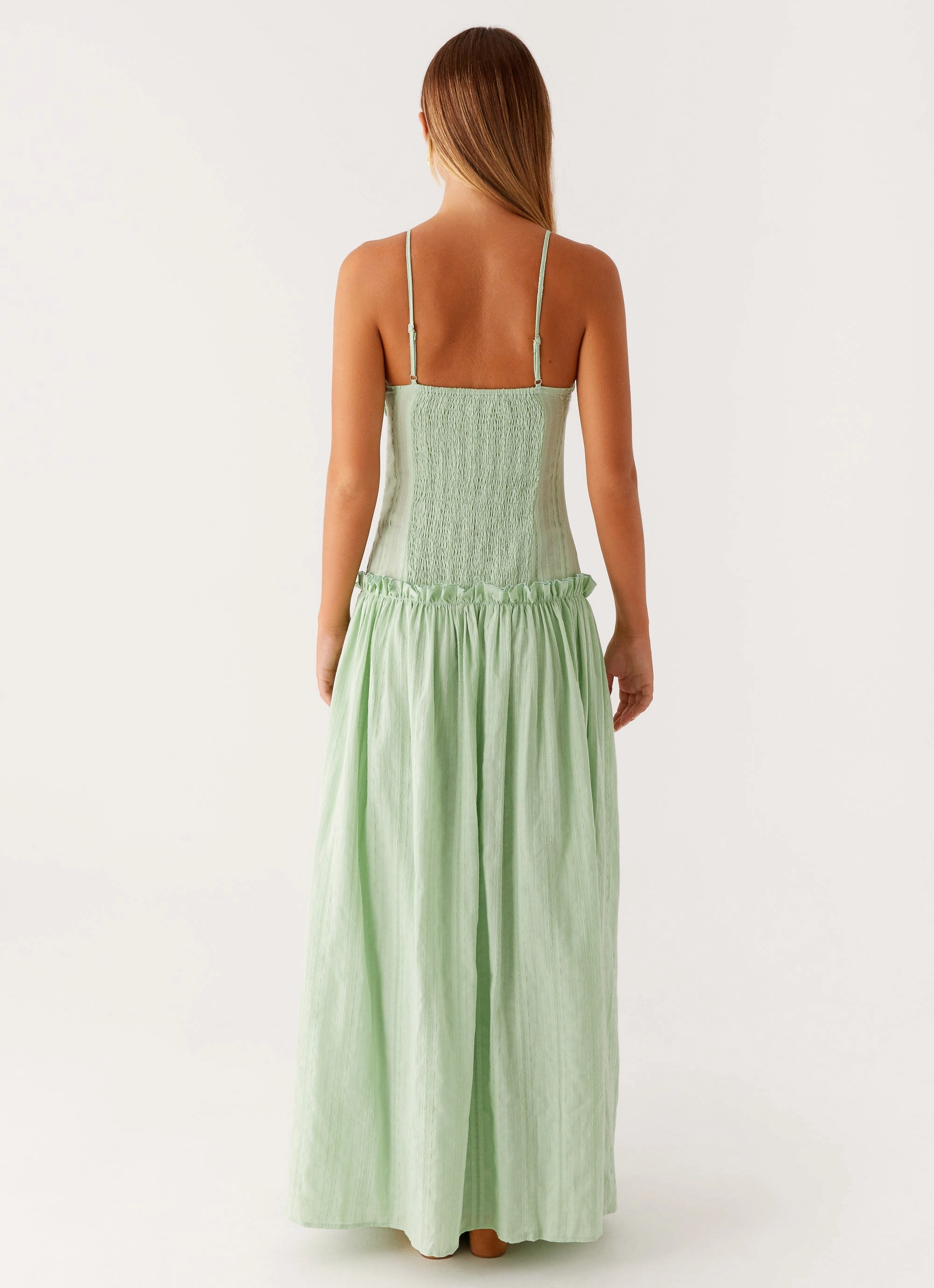 Night Ready Jacinda Drop Waist Maxi Dress - Sage