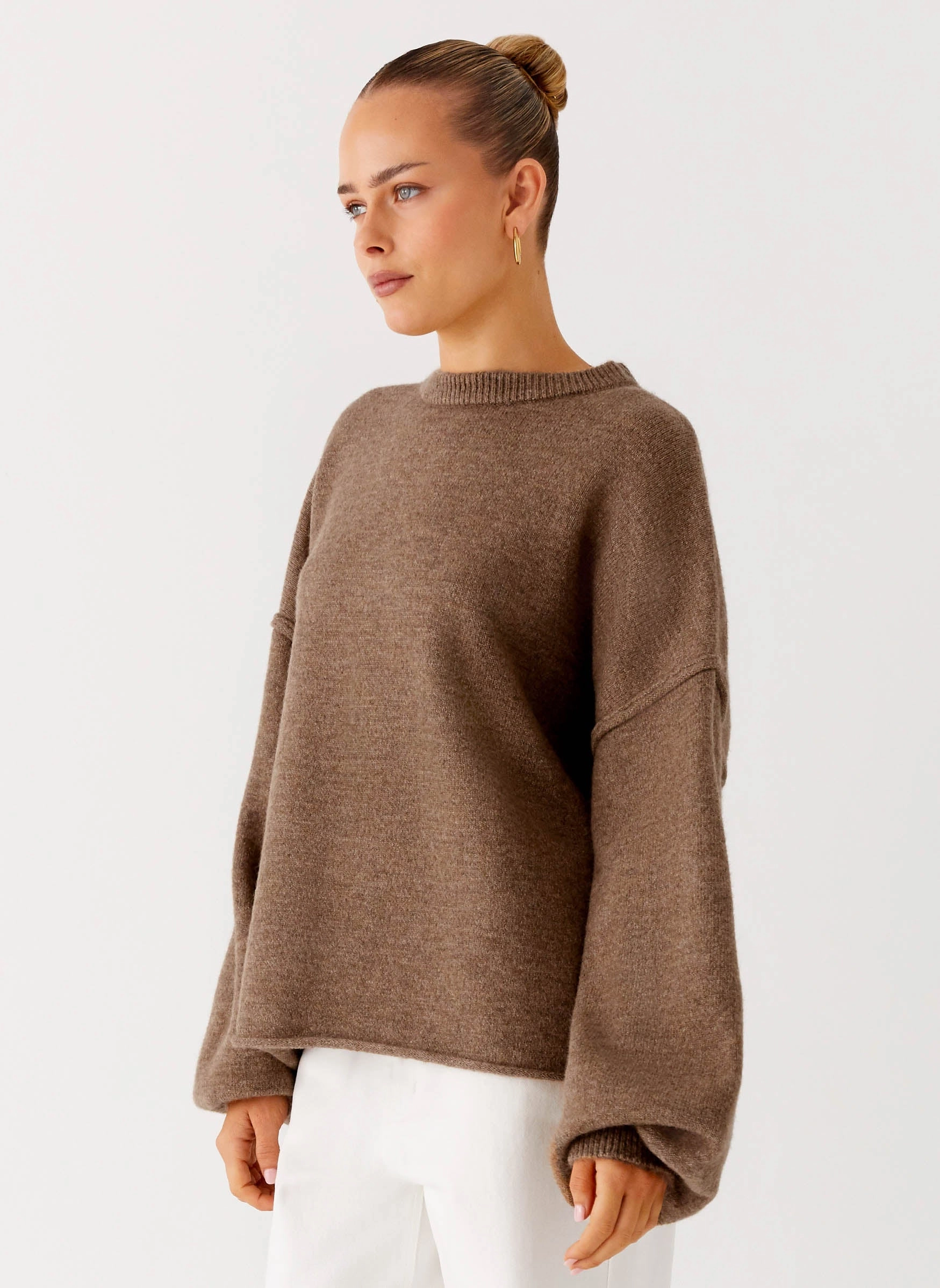 Jack Oversized Knit Sweater - Tan Marle OdorResistantTreatment