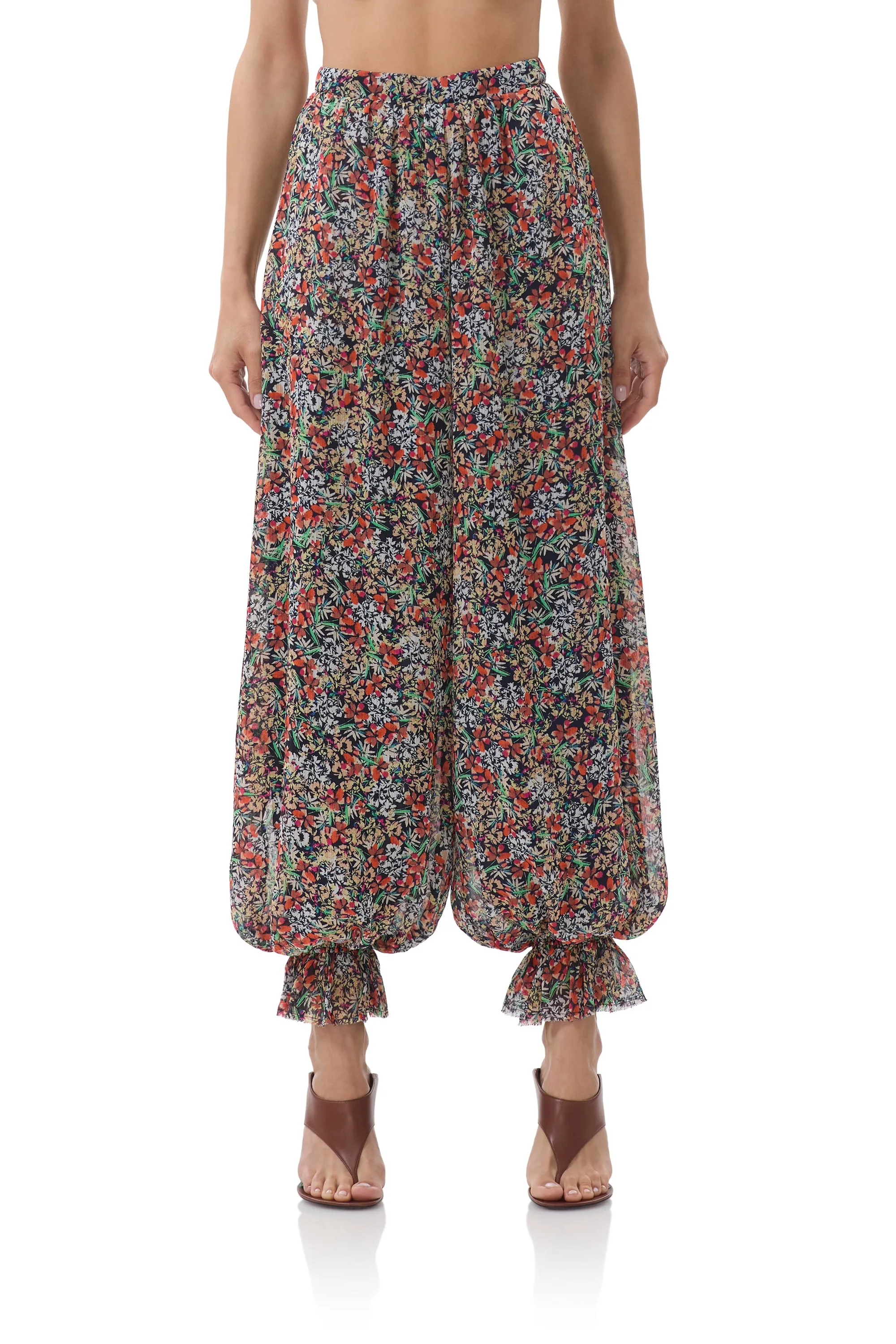 Casual Office Comfortable fit James Pant - Navy Ditsy