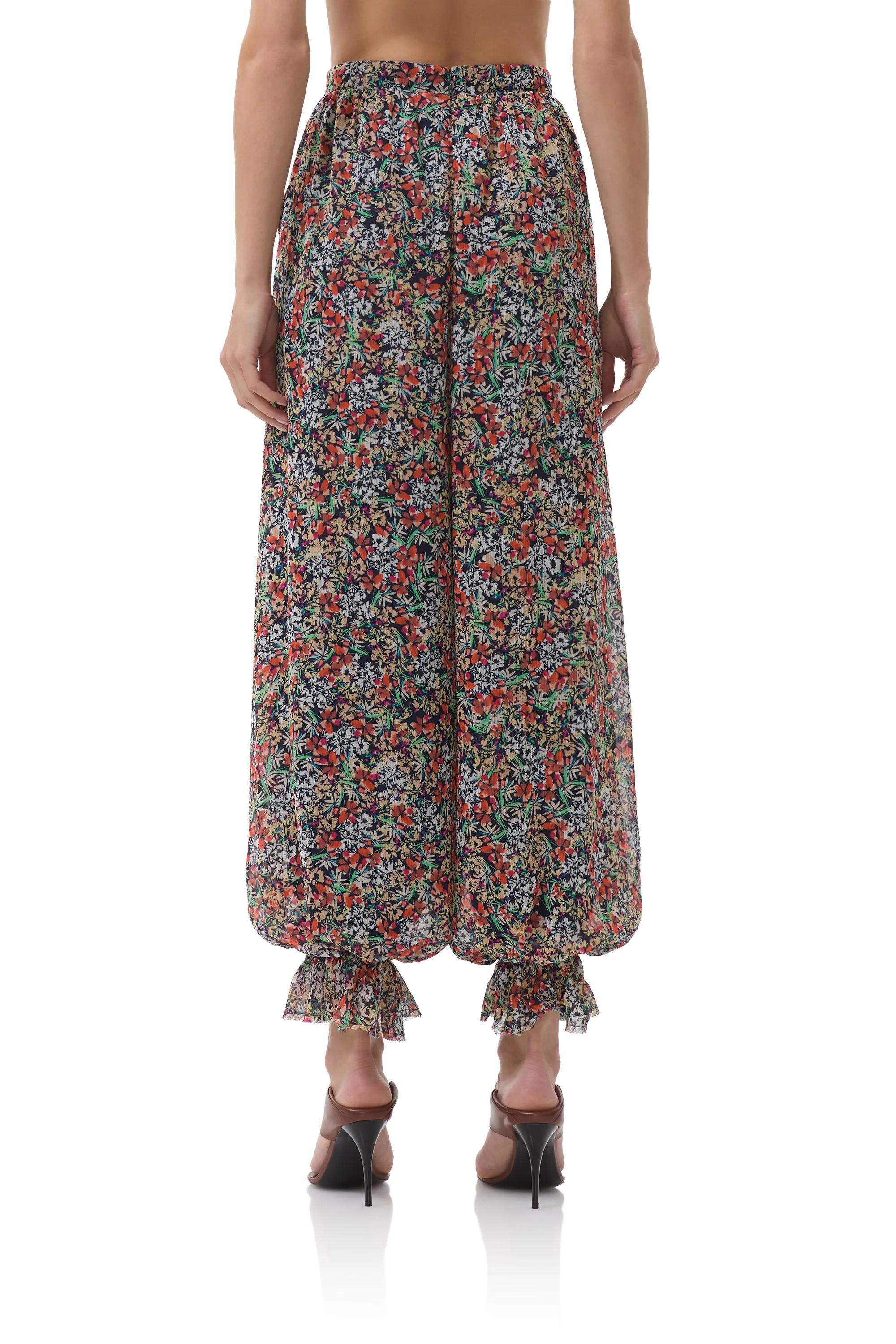 Slim Silhouette Versatile Wear James Pant - Navy Ditsy