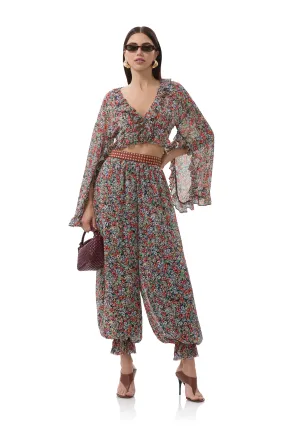 UVProtection slim fit James Pant - Navy Ditsy