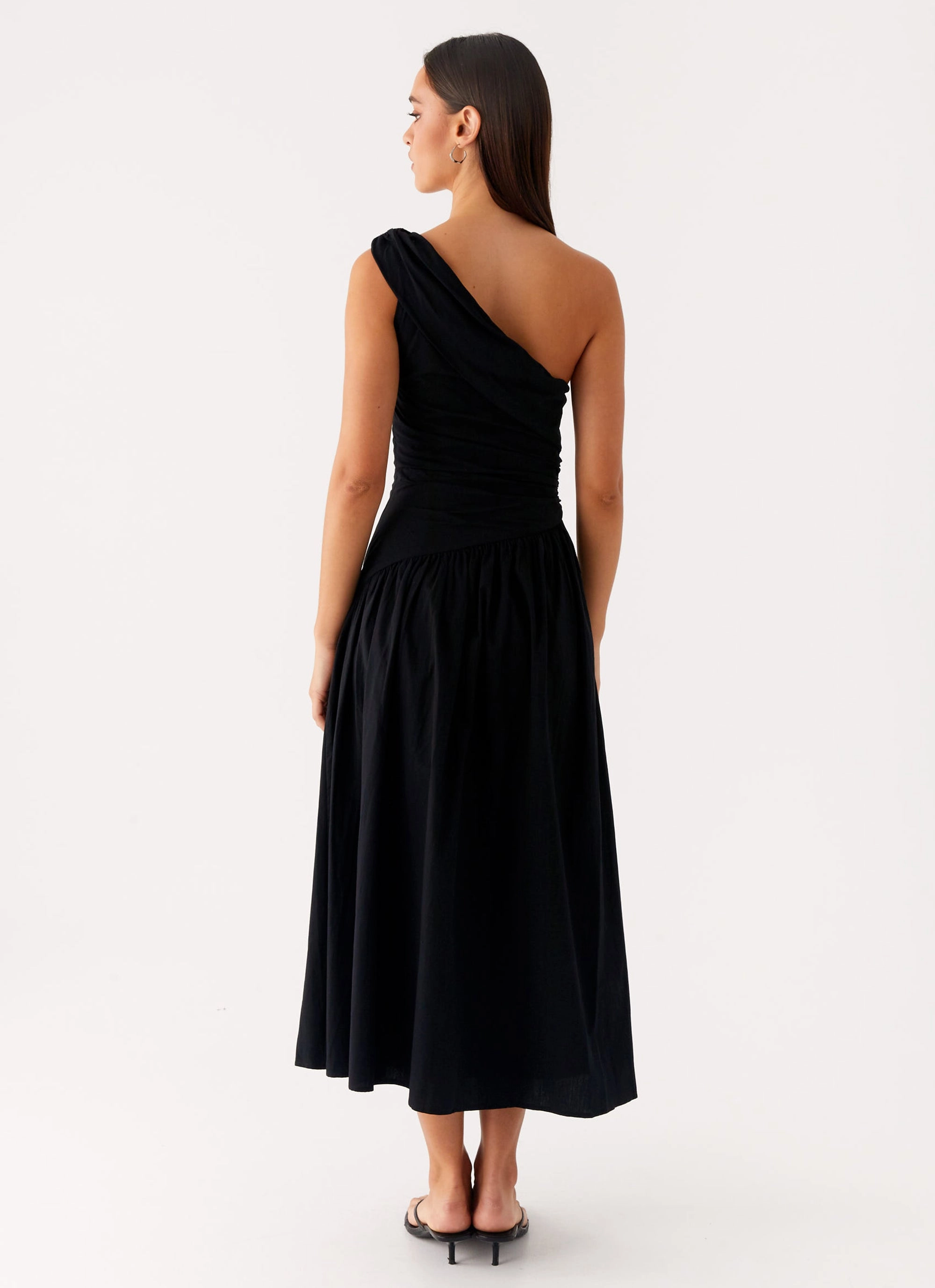 Sheer Layer Janessa Midi Dress - Black