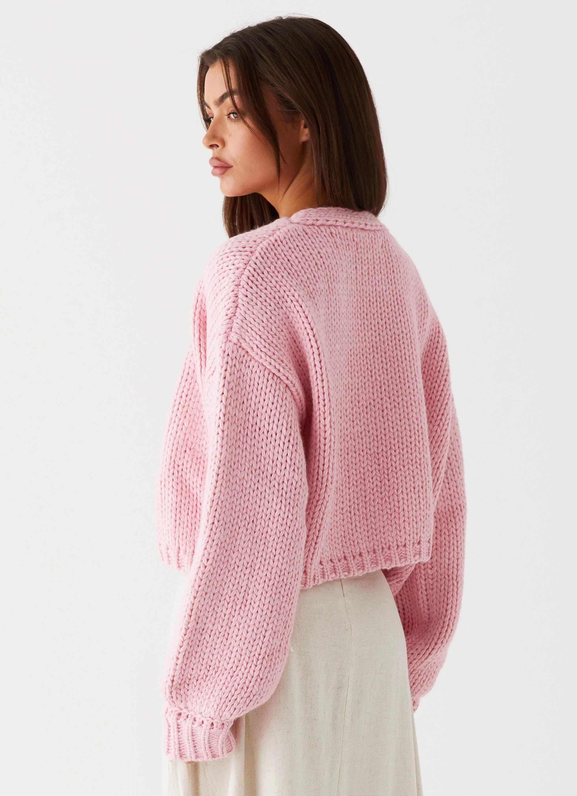 Jasleen Knit Cardigan - Pink AbrasionResistant Surface Comfortable Urban Piece