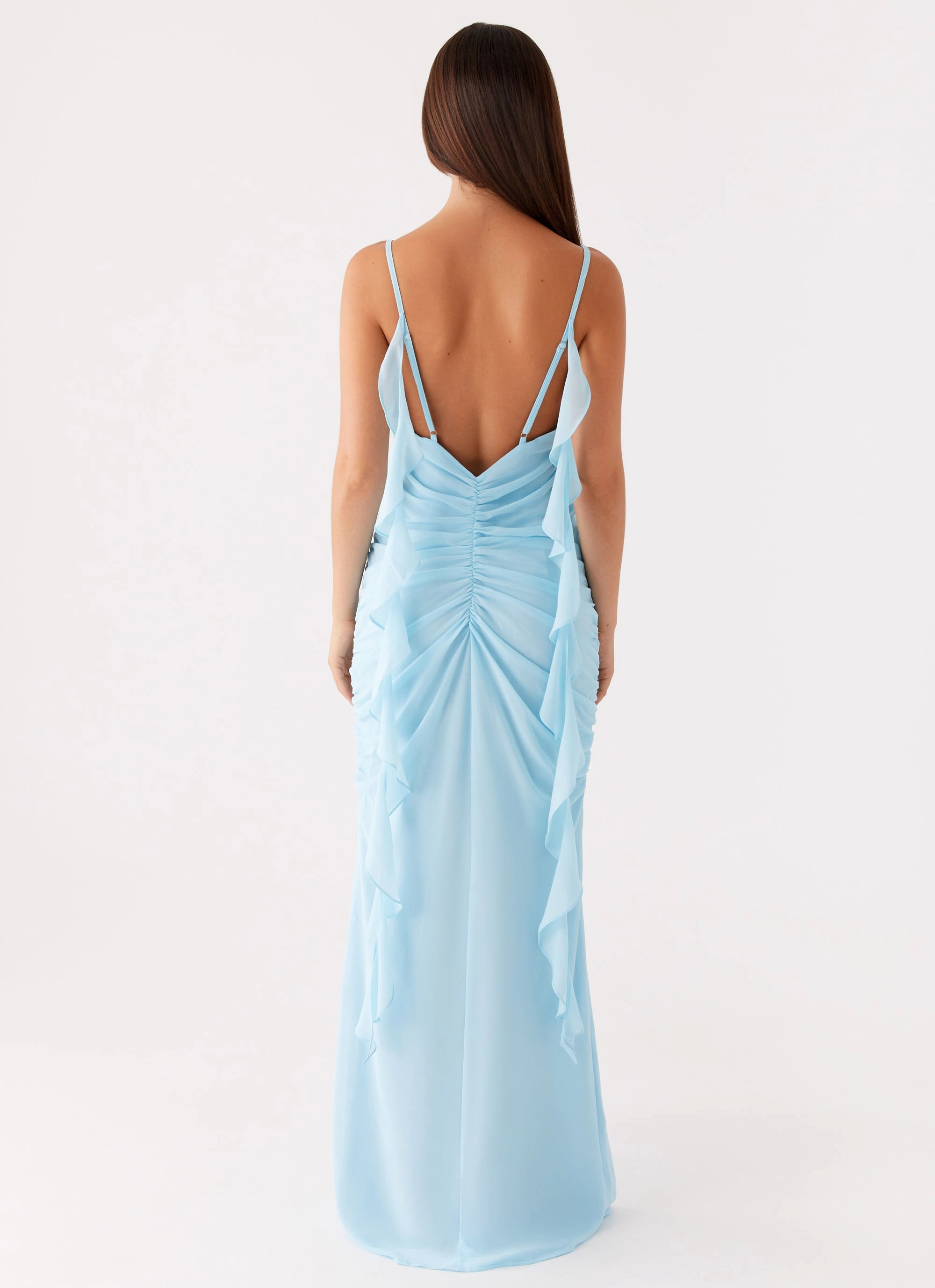Jasmina Maxi Dress - Blue Urban Drape Feminine Look