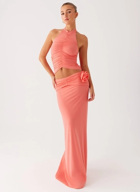 Jayce Maxi Skirt - Salmon Iconic Style