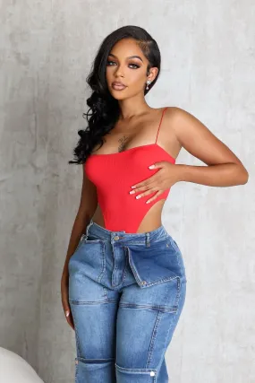 Light Deflection Fabric NonChafe Tag Placement Jin High Cut Tank Bodysuit