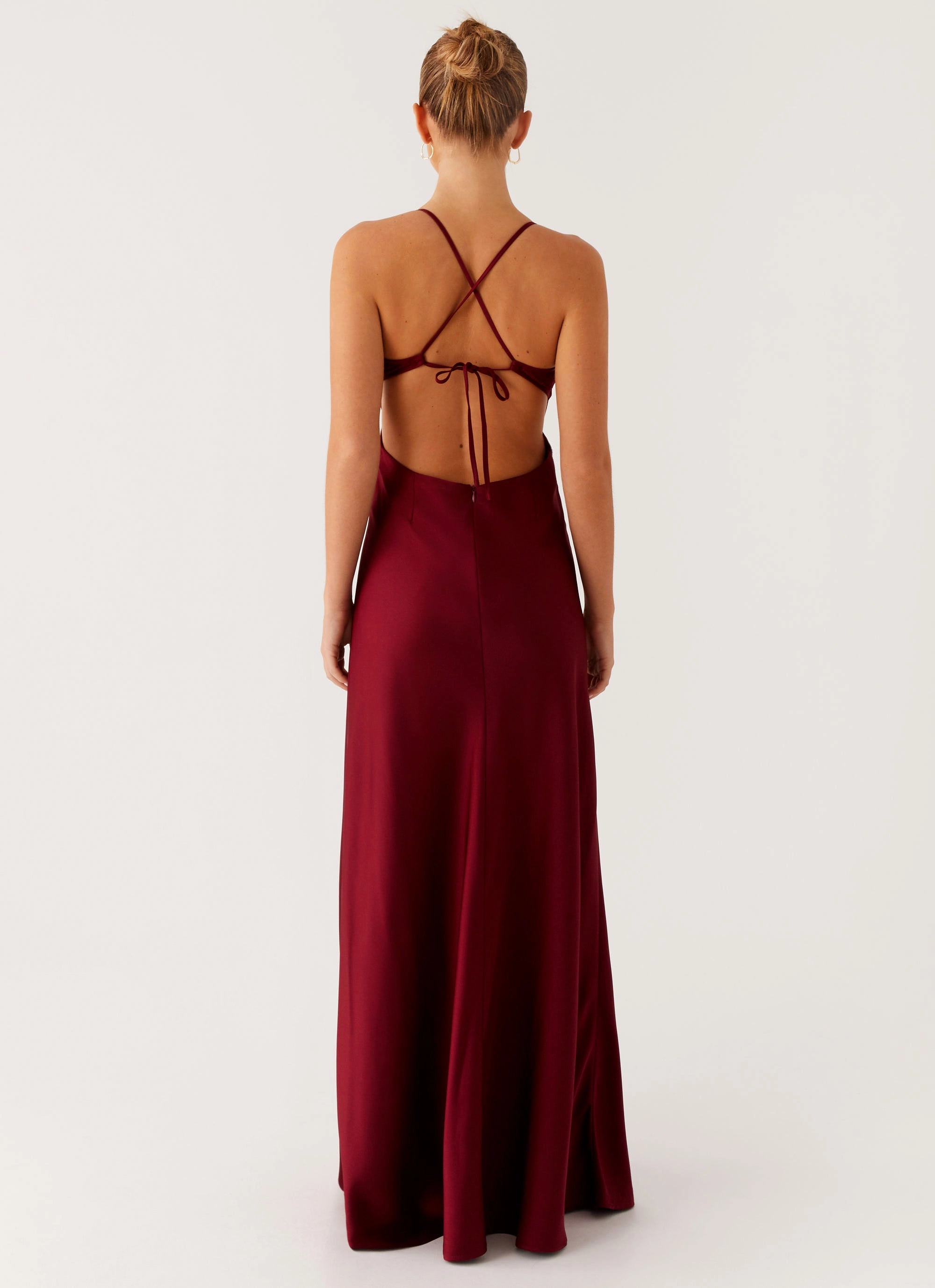 Joanie Maxi Dress - Maroon Relaxed Fit Look
