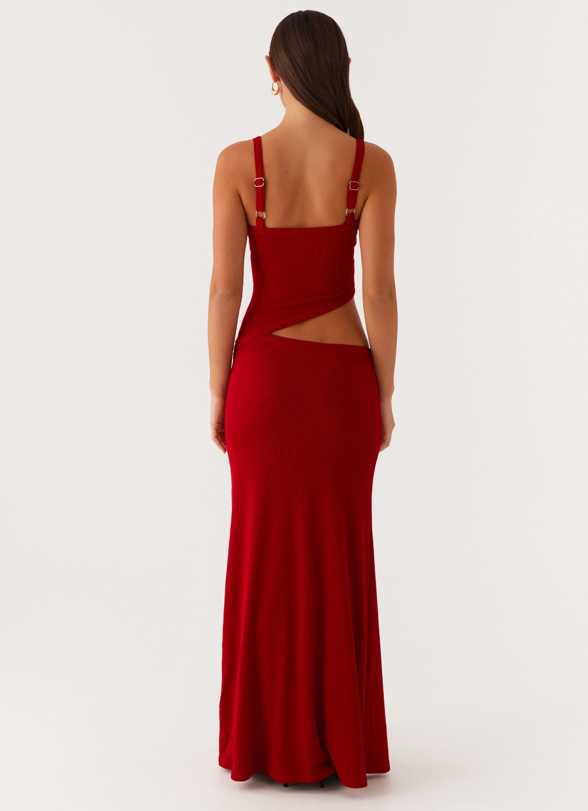 Calm Finish Light Fall Jocelyn Maxi Dress - Red