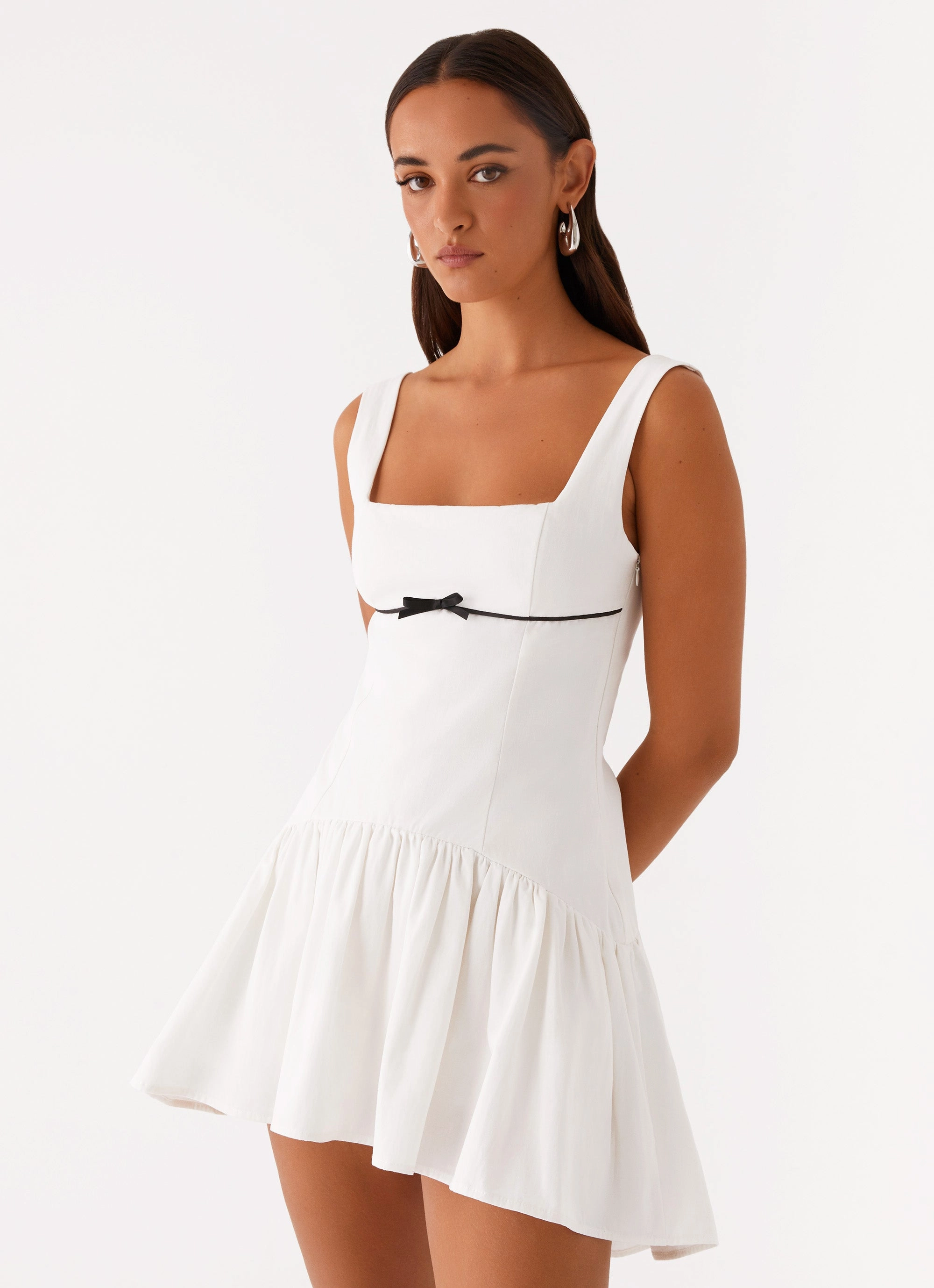 Jolene Mini Dress - White Neutral palette