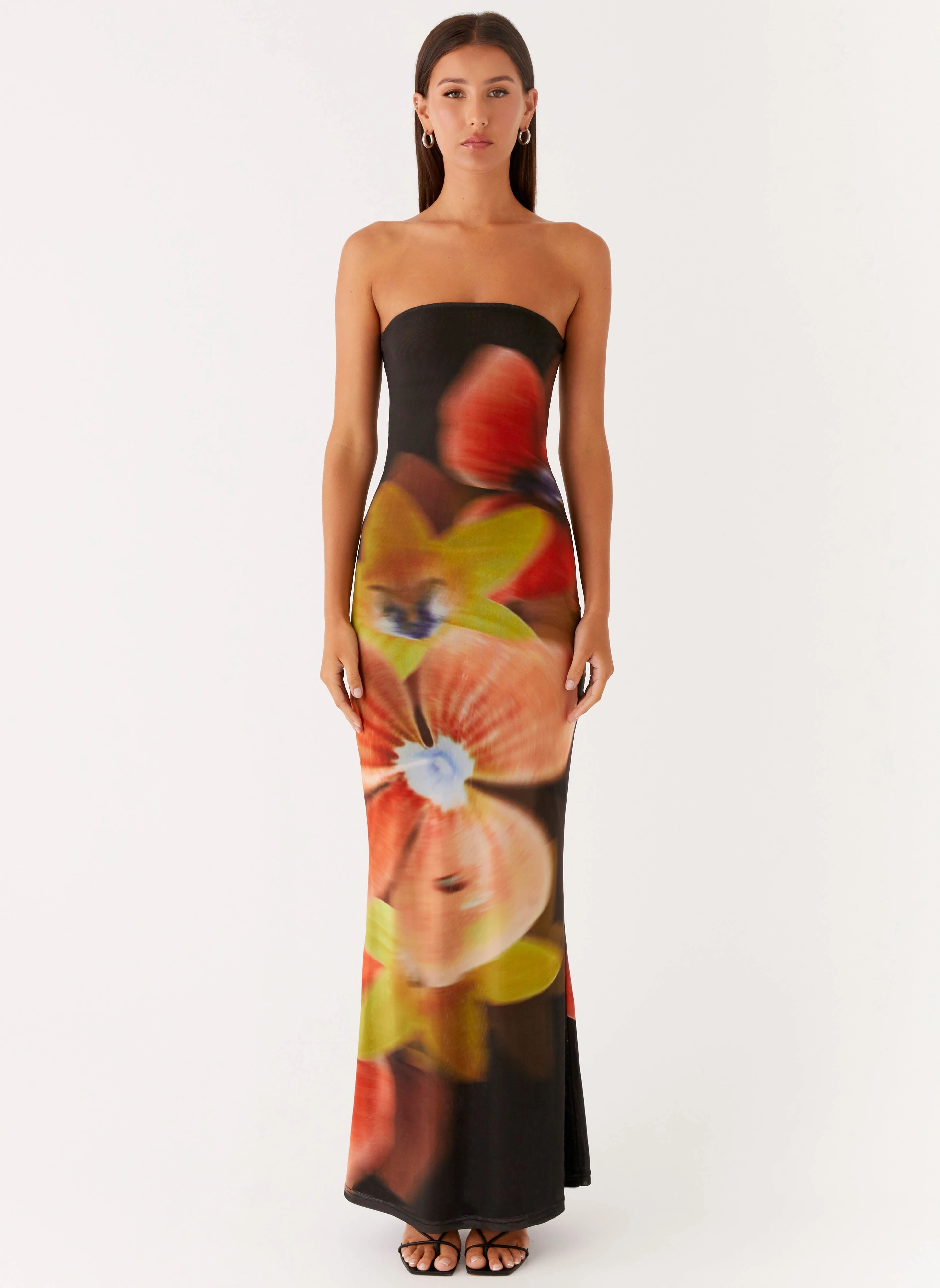 Jorja Maxi Dress - Moody Floral Unlined Look