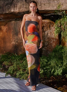 Cool Motion Jorja Maxi Dress - Moody Floral